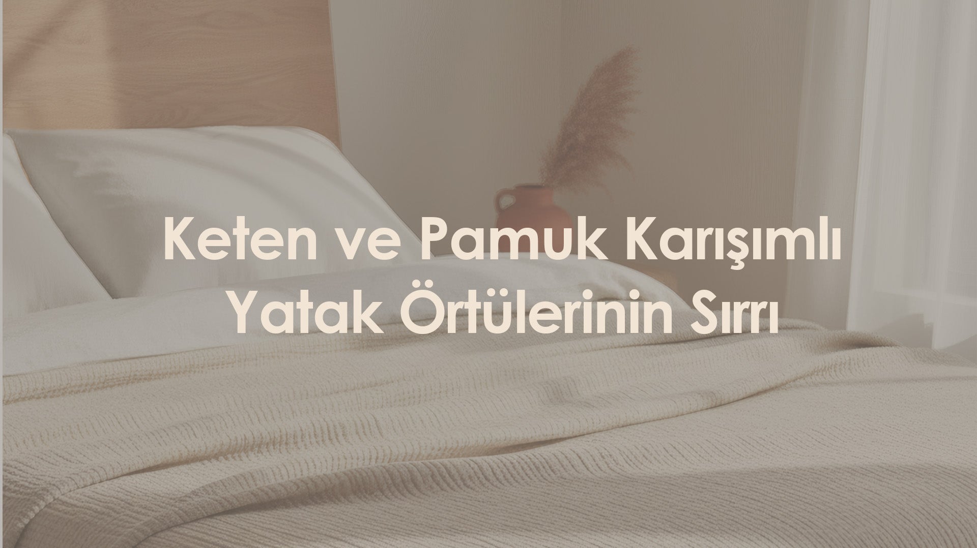 Keten ve pamuk karışımlı Jojomia yatak örtüsü – doğal, nefes alan kumaş