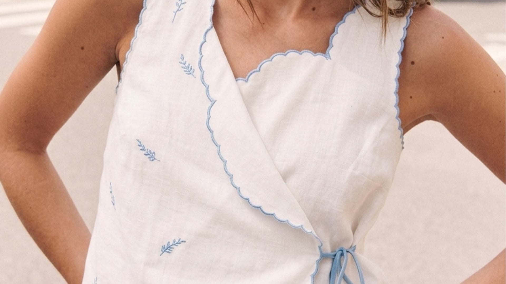 Jojomia Miri Kadın Kolsuz Üst – Lonse Linen Kumaş