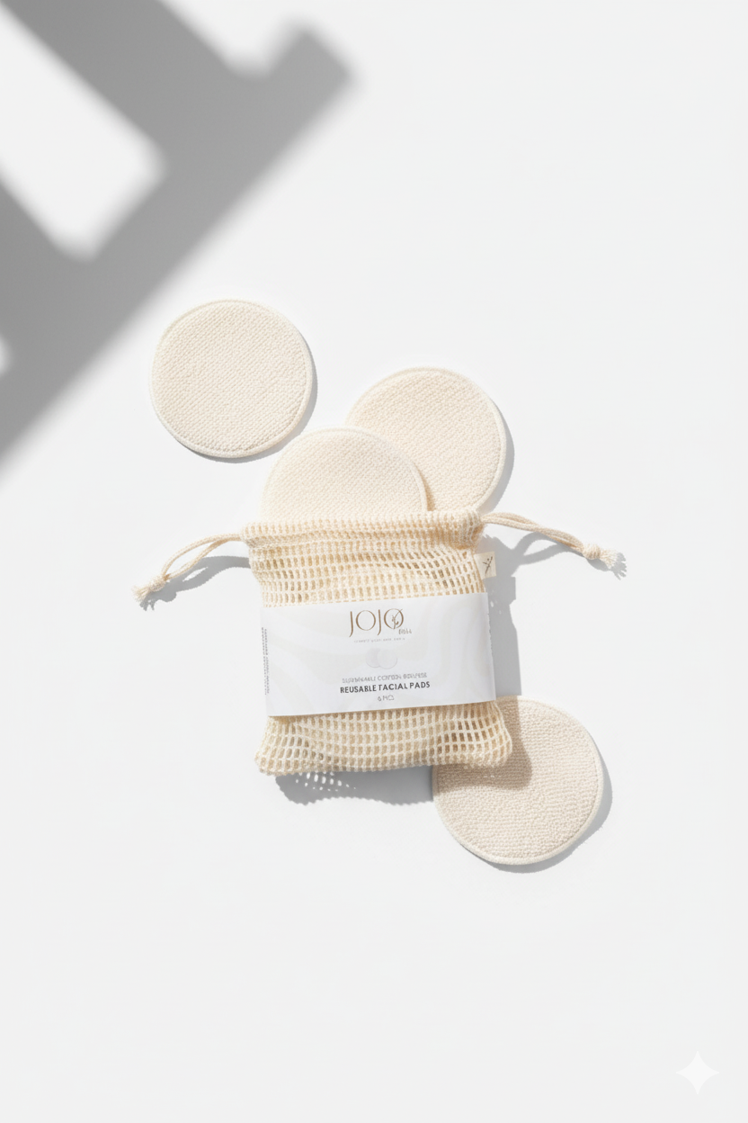 8'li Doğal Pamuk Yıkanabilir Makyaj Temizleme Pedi JOJOMIA Makyaj Pamukları