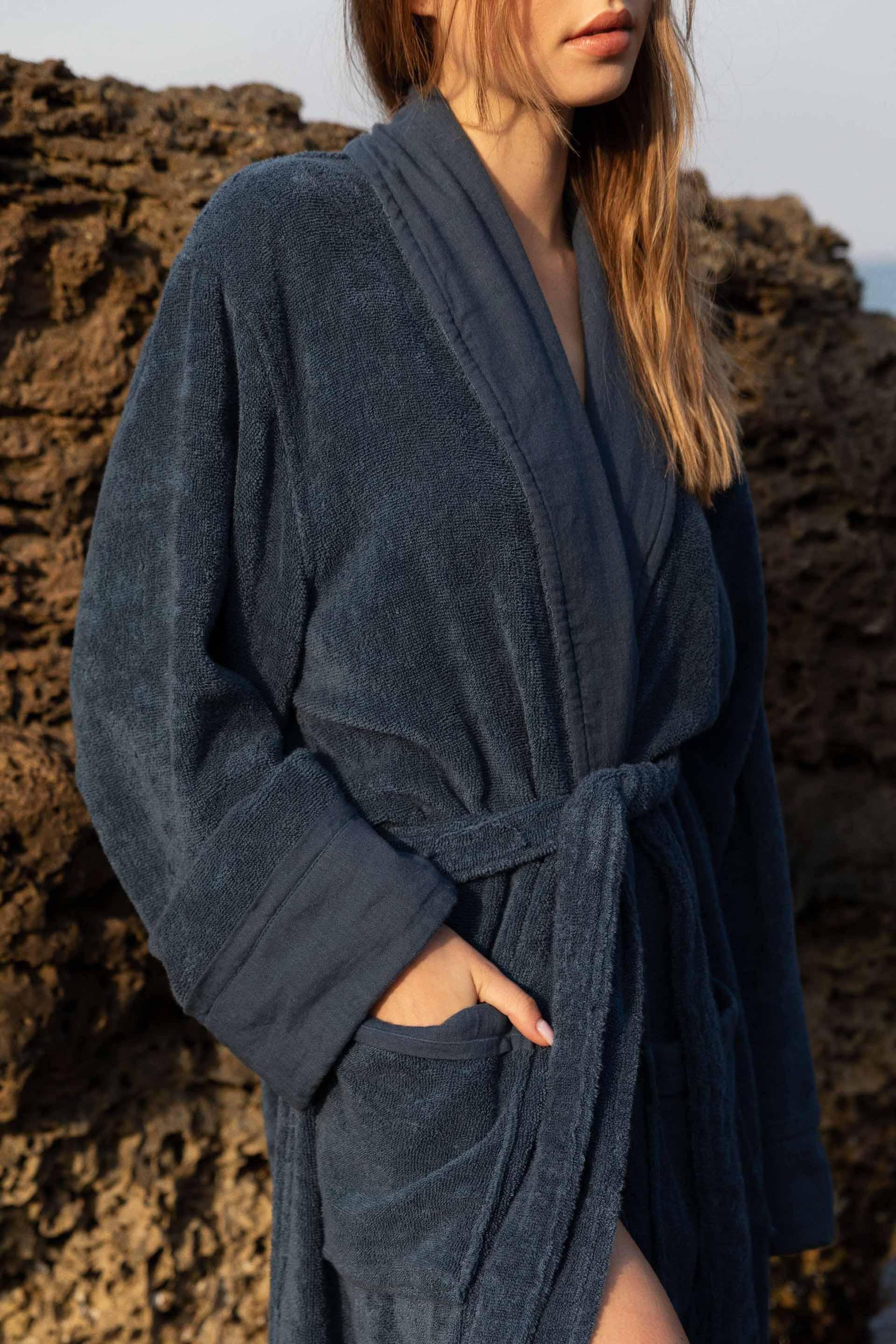 Mayla Şal Yaka Unisex Bornoz Jojomia Bornoz