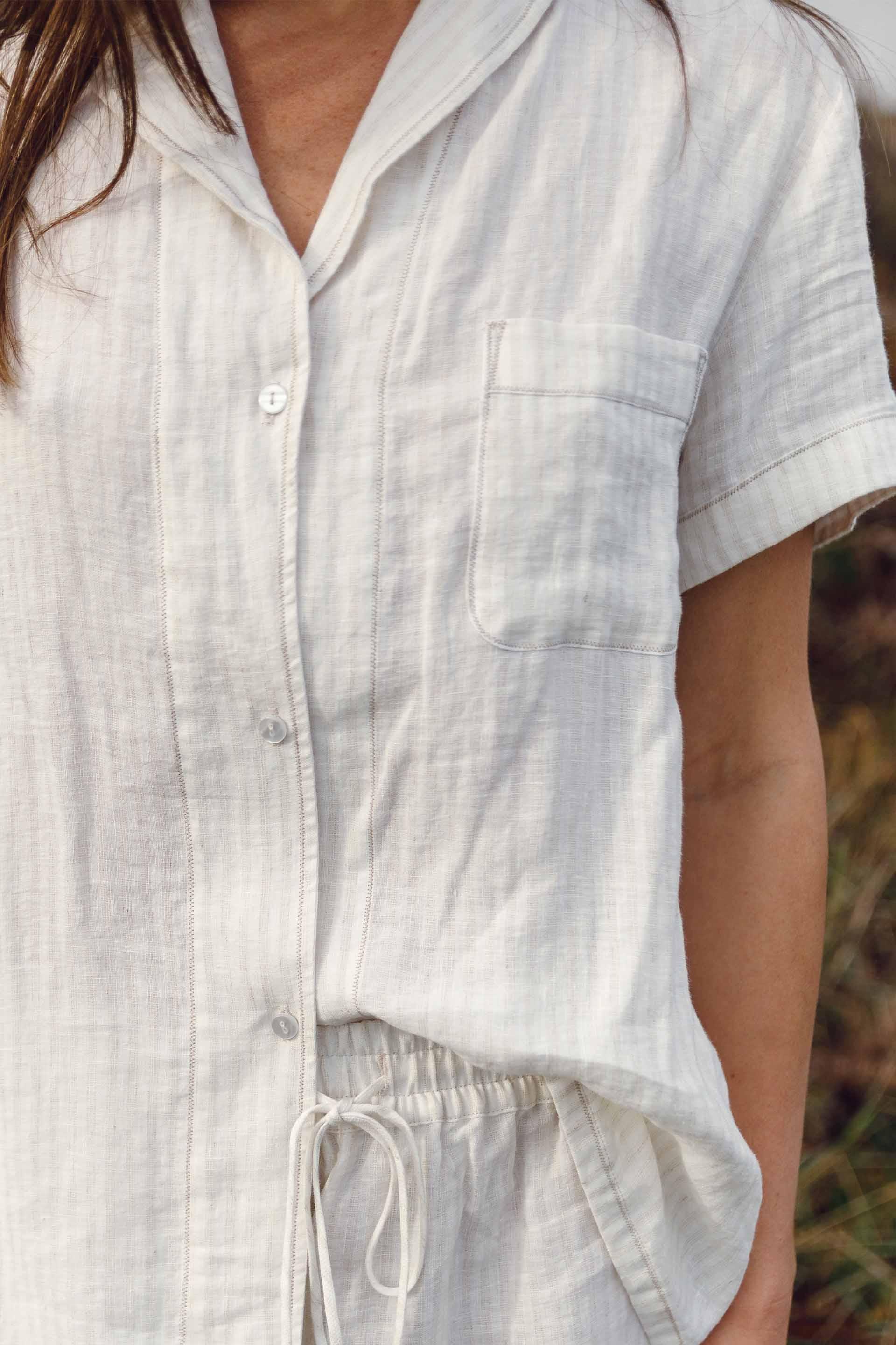 Natura Kısa Kollu Kadın Gömlek Jojomia Kısa Kollu Gömlek