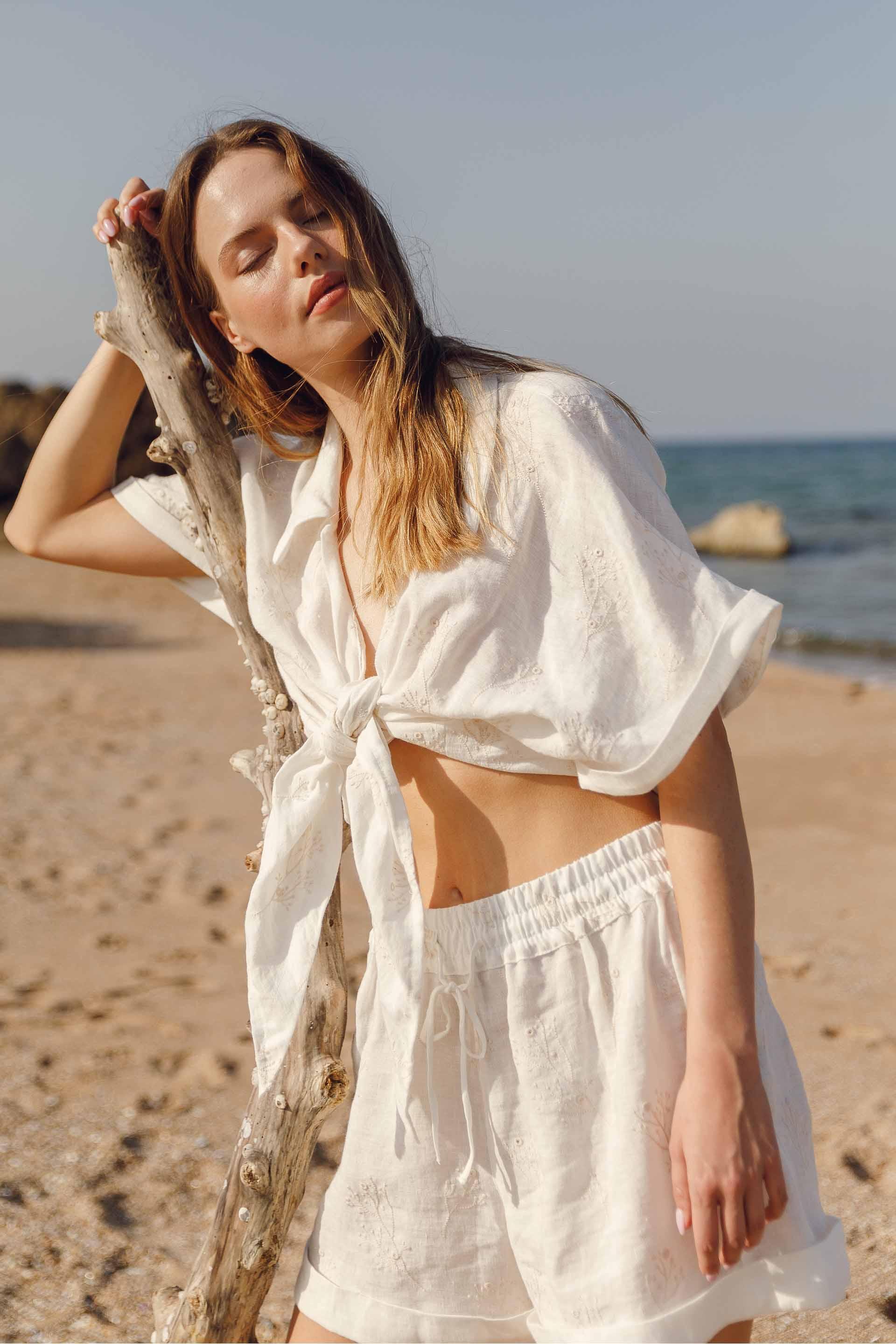 Alice Brodeli Kadın Plaj Şortu Jojomia Şort