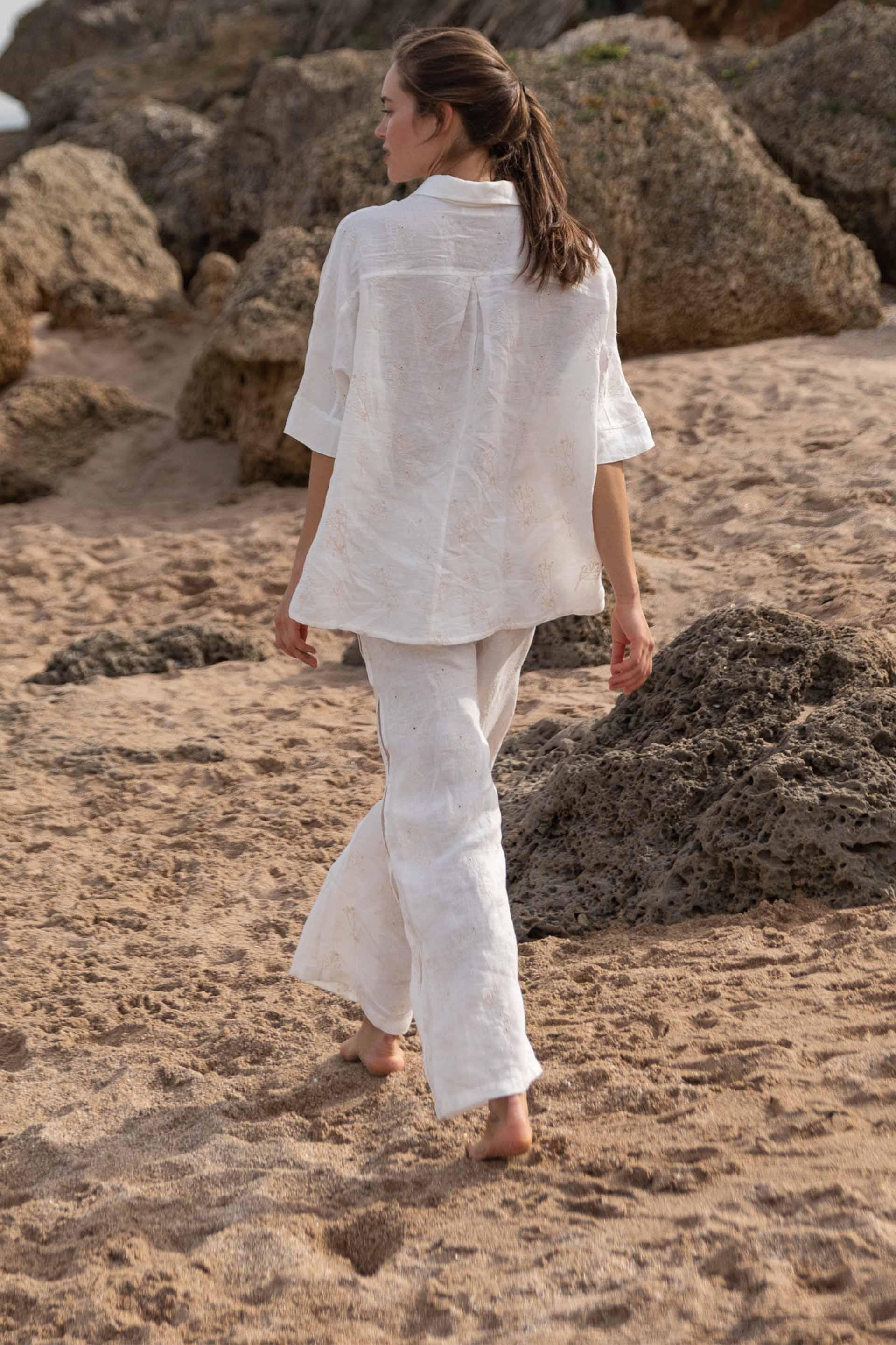 Alice Brodeli Kadın Plaj Pantolonu Cut Out Detaylı Jojomia Pantolon