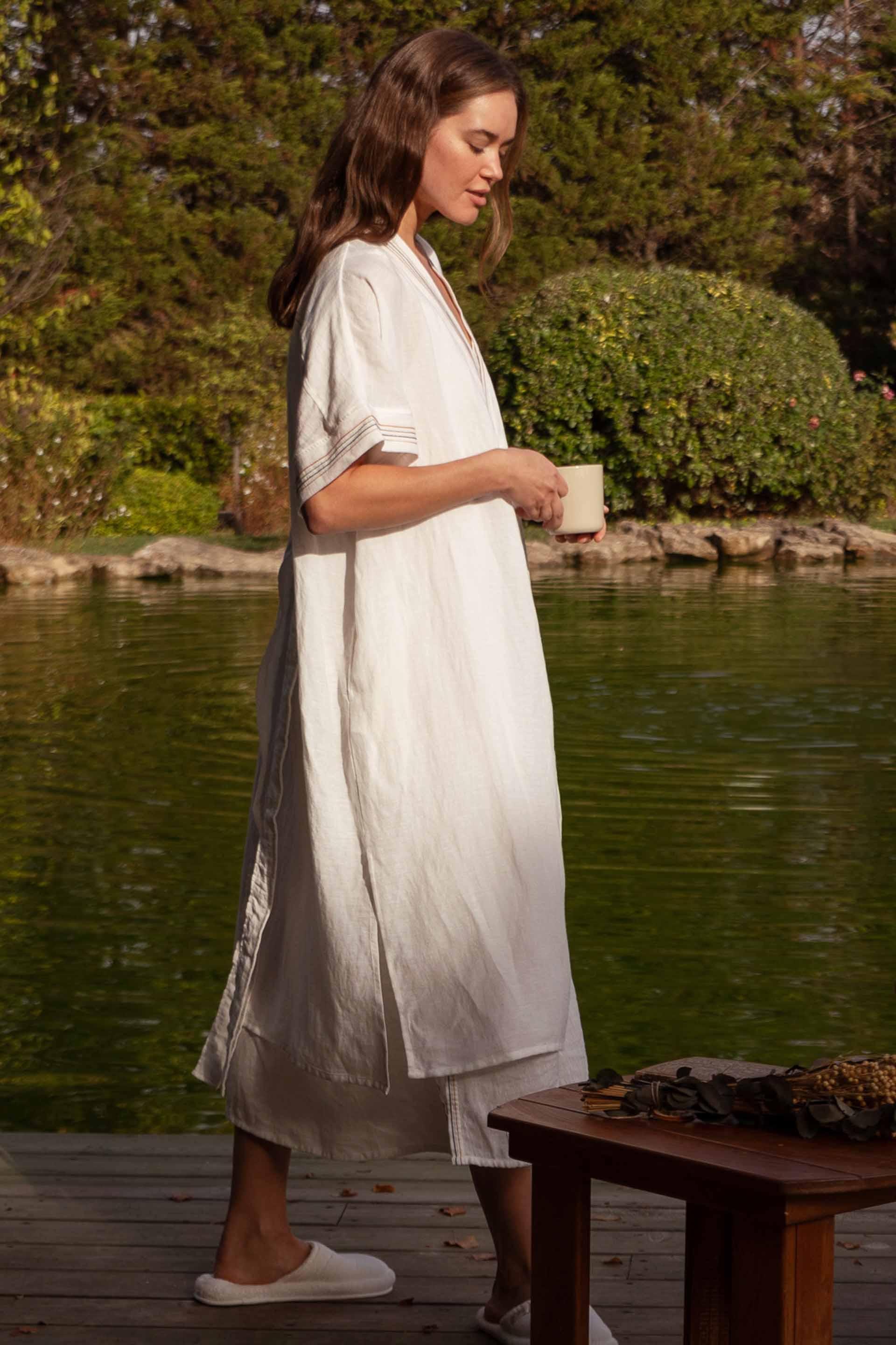 Este Kısa Kollu Kadın Sabahlık / Kimono Jojomia Sabahlık