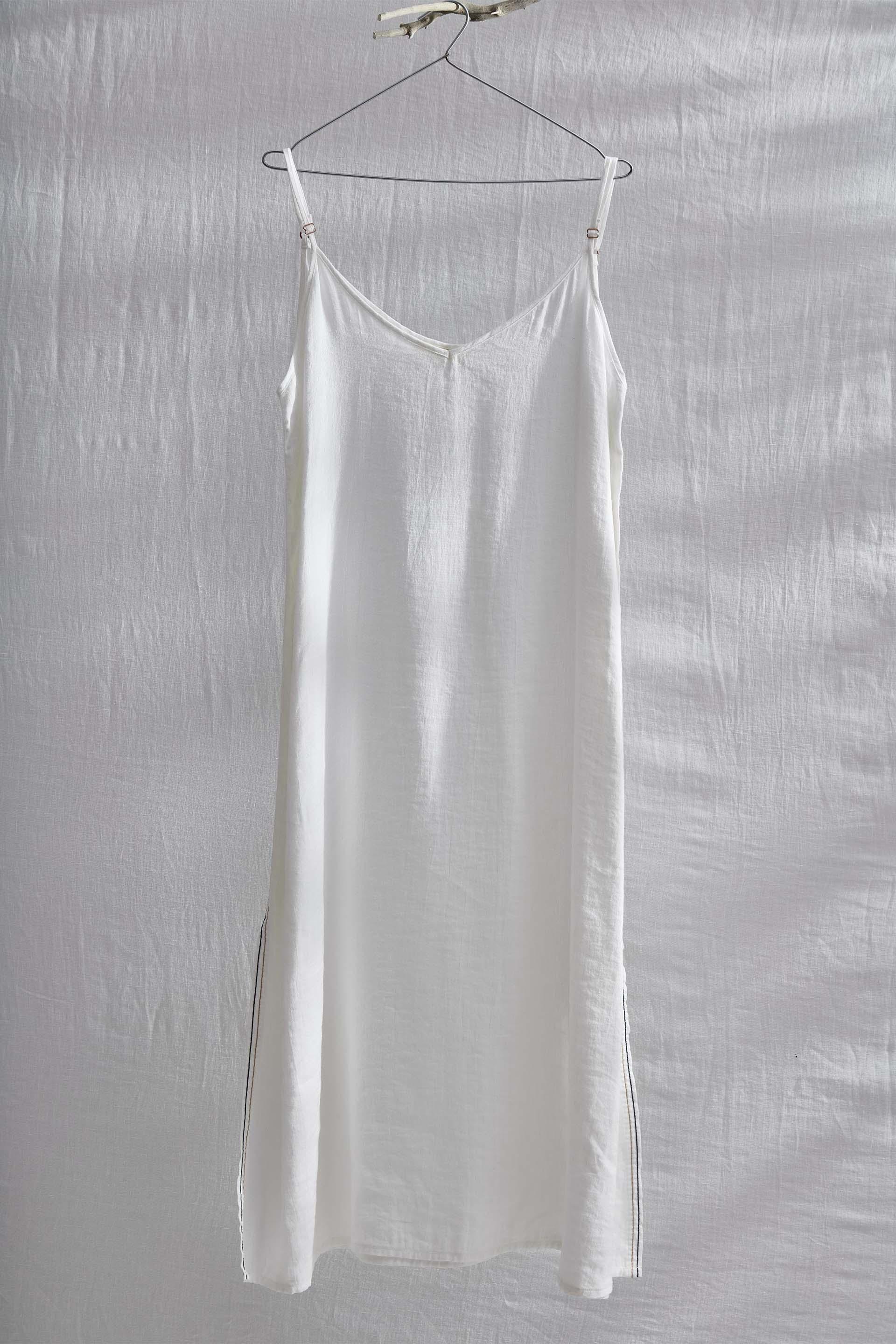 Este Askılı Yırtmaçlı Uzun Günlük Elbise Jojomia Askılı Elbise