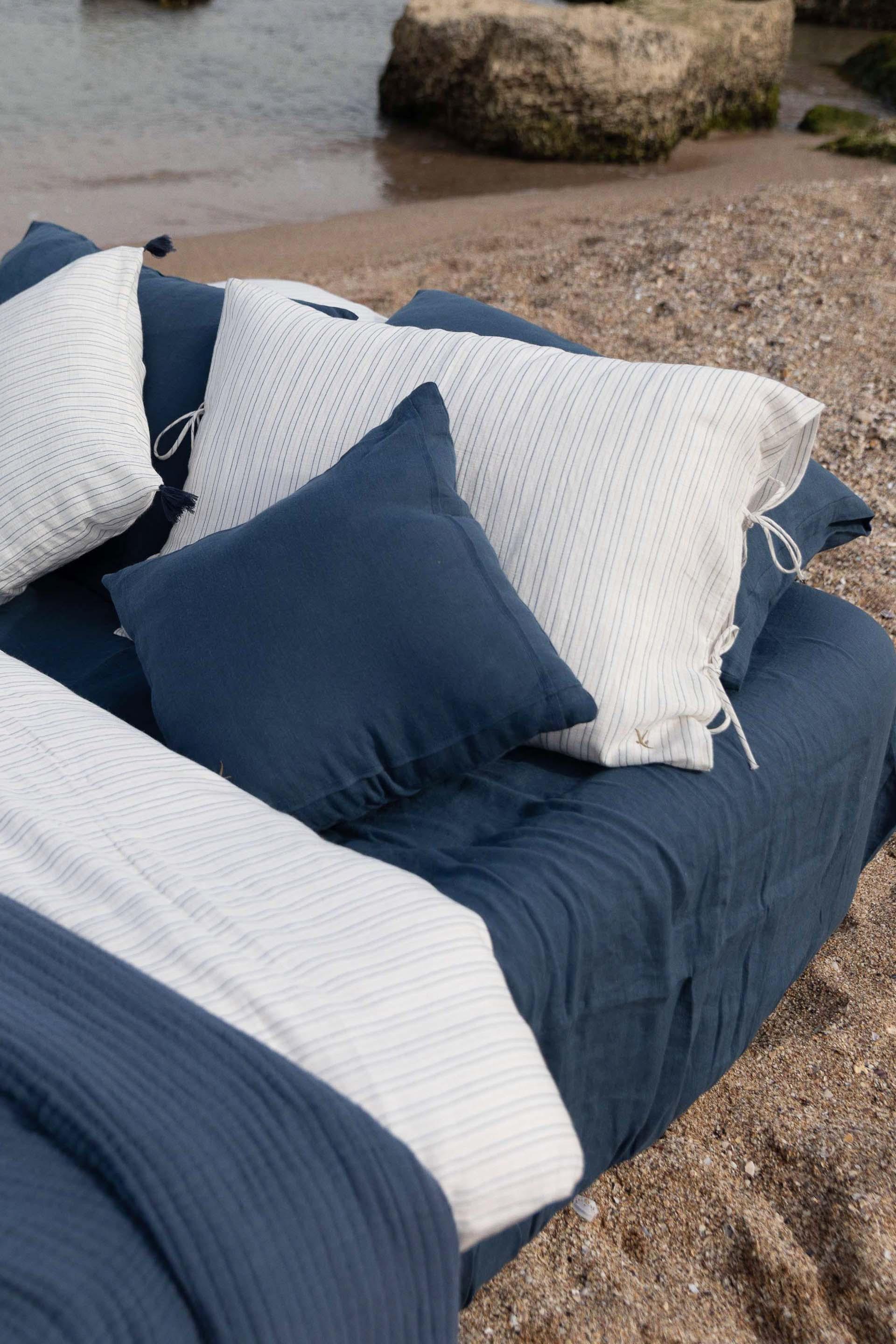 Larin Çizgili Oxford Yastık Kılıfı Jojomia Yastık Kılıfı