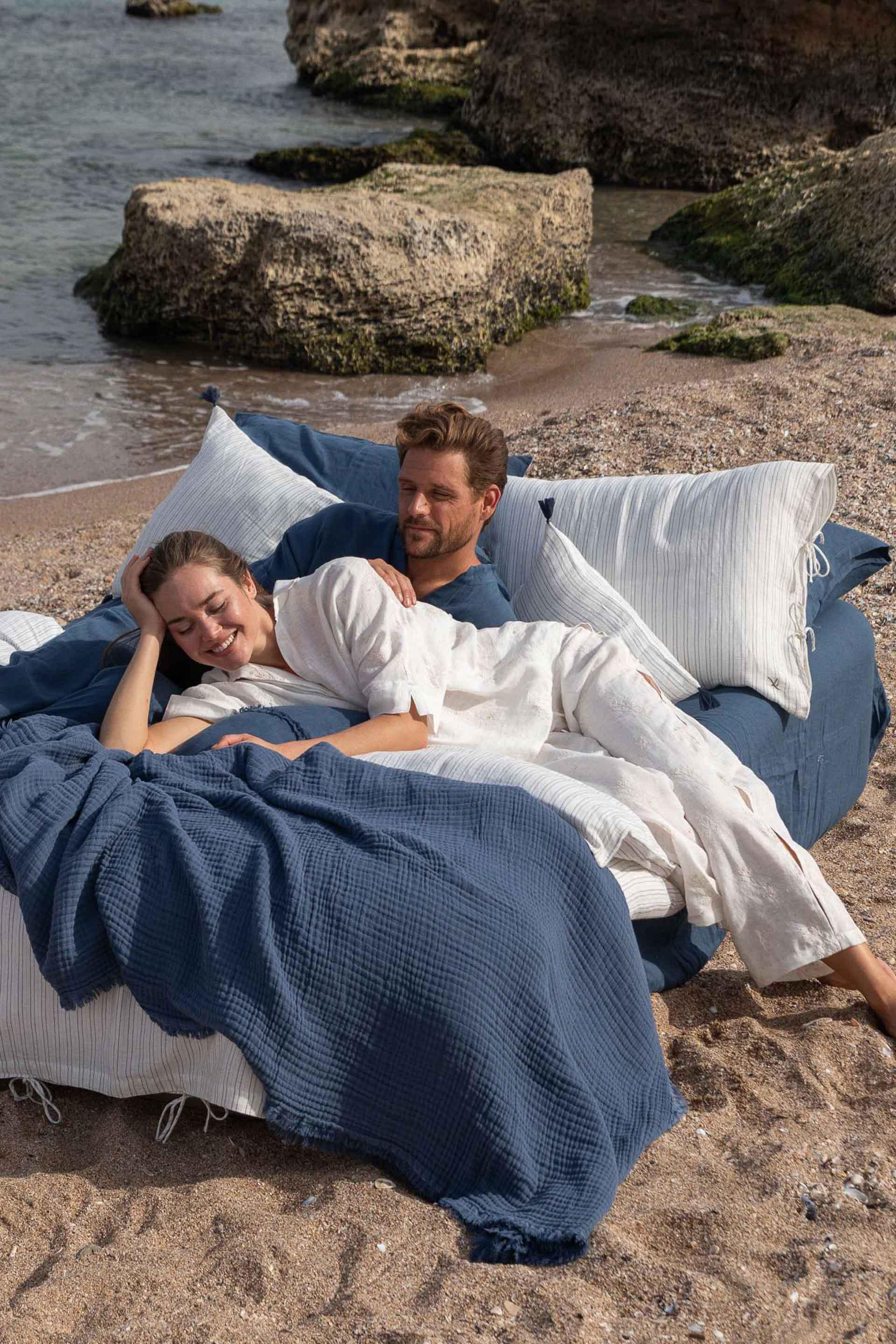 Larin Çizgili Oxford Yastık Kılıfı Jojomia Yastık Kılıfı