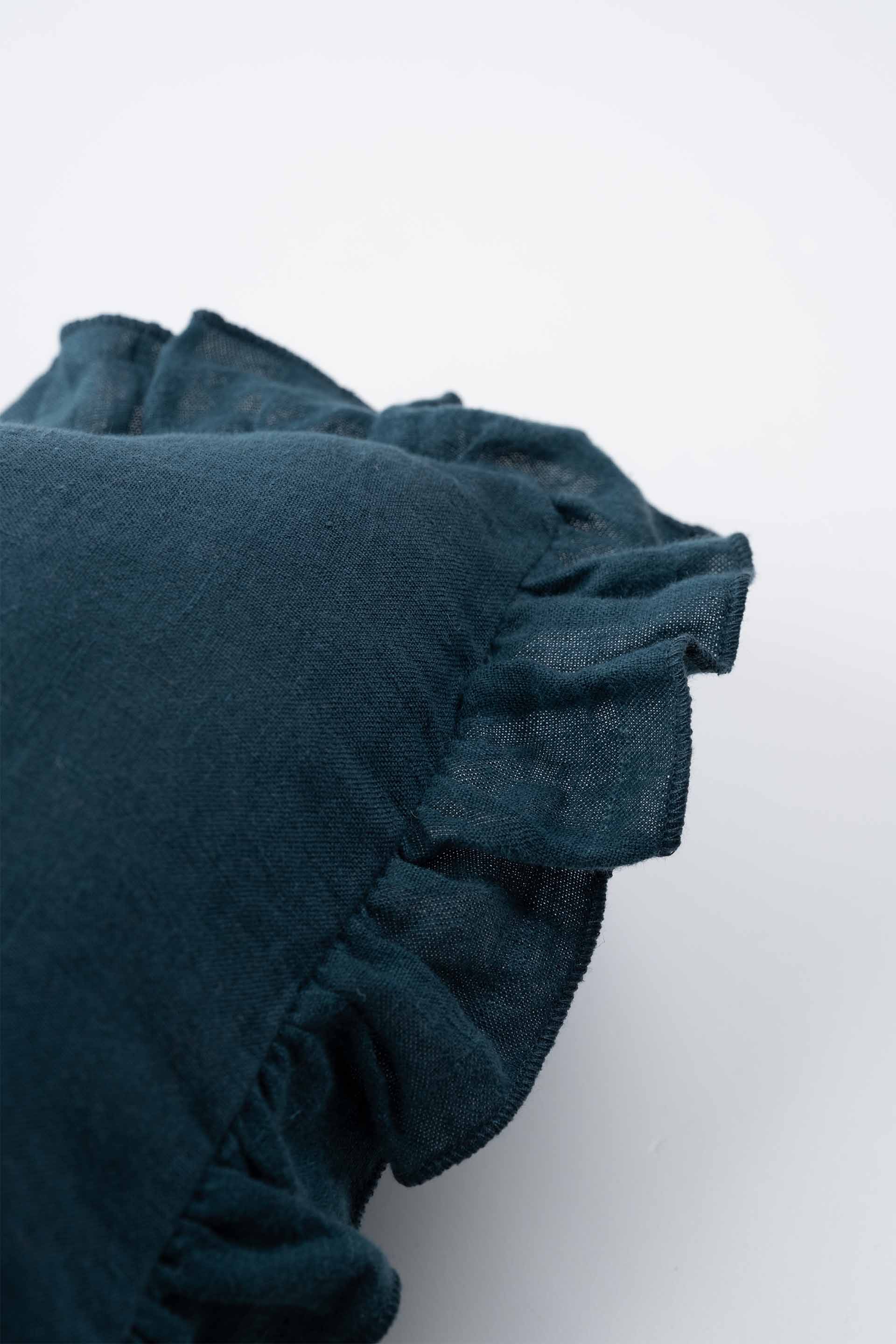 Lona Keten Fırfırlı Kırlent Kılıfı 2'li 40x40 Jojomia Kırlent Kılıfı