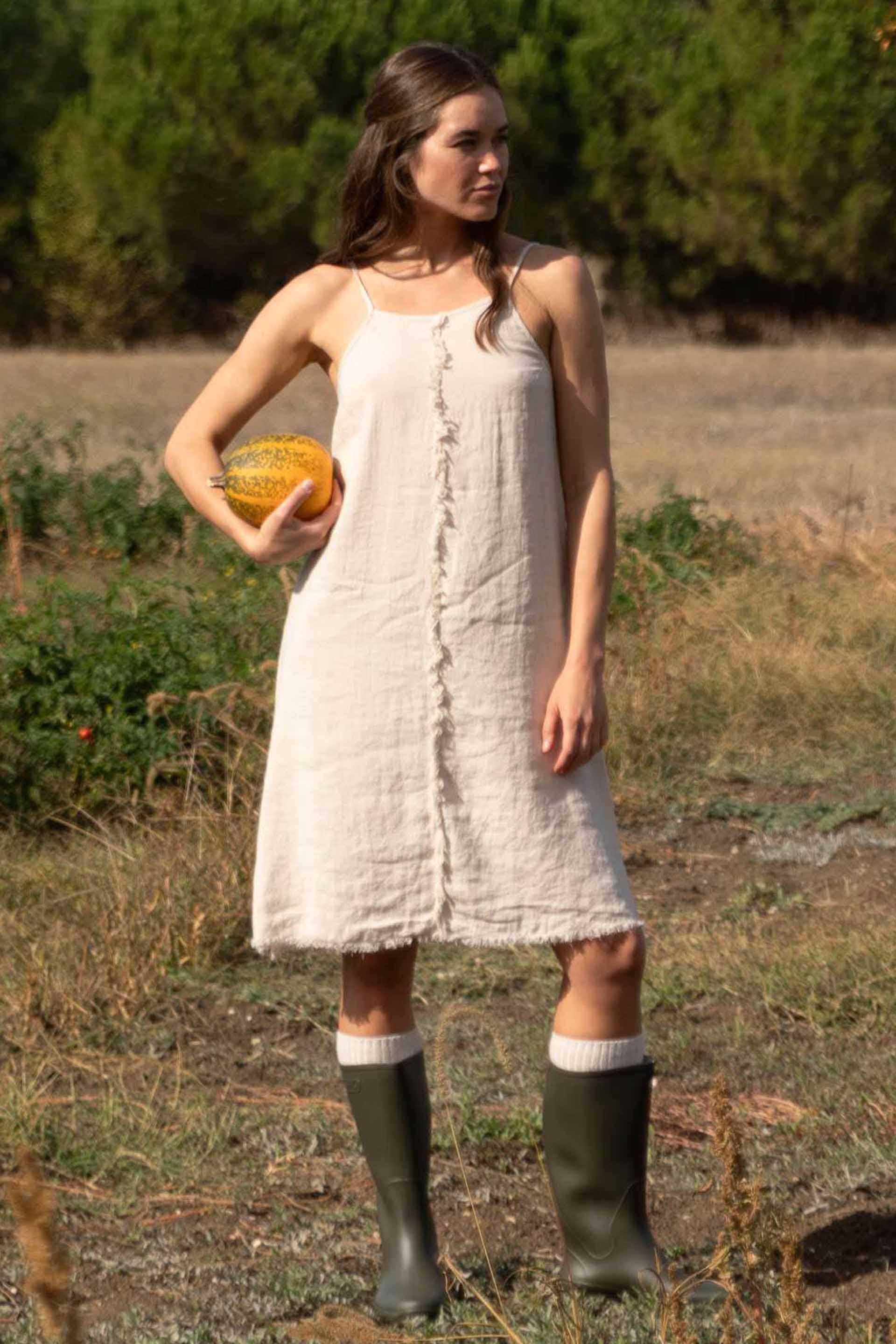 April Püskül Detaylı Askılı Kadın Elbise Jojomia Askılı Elbise