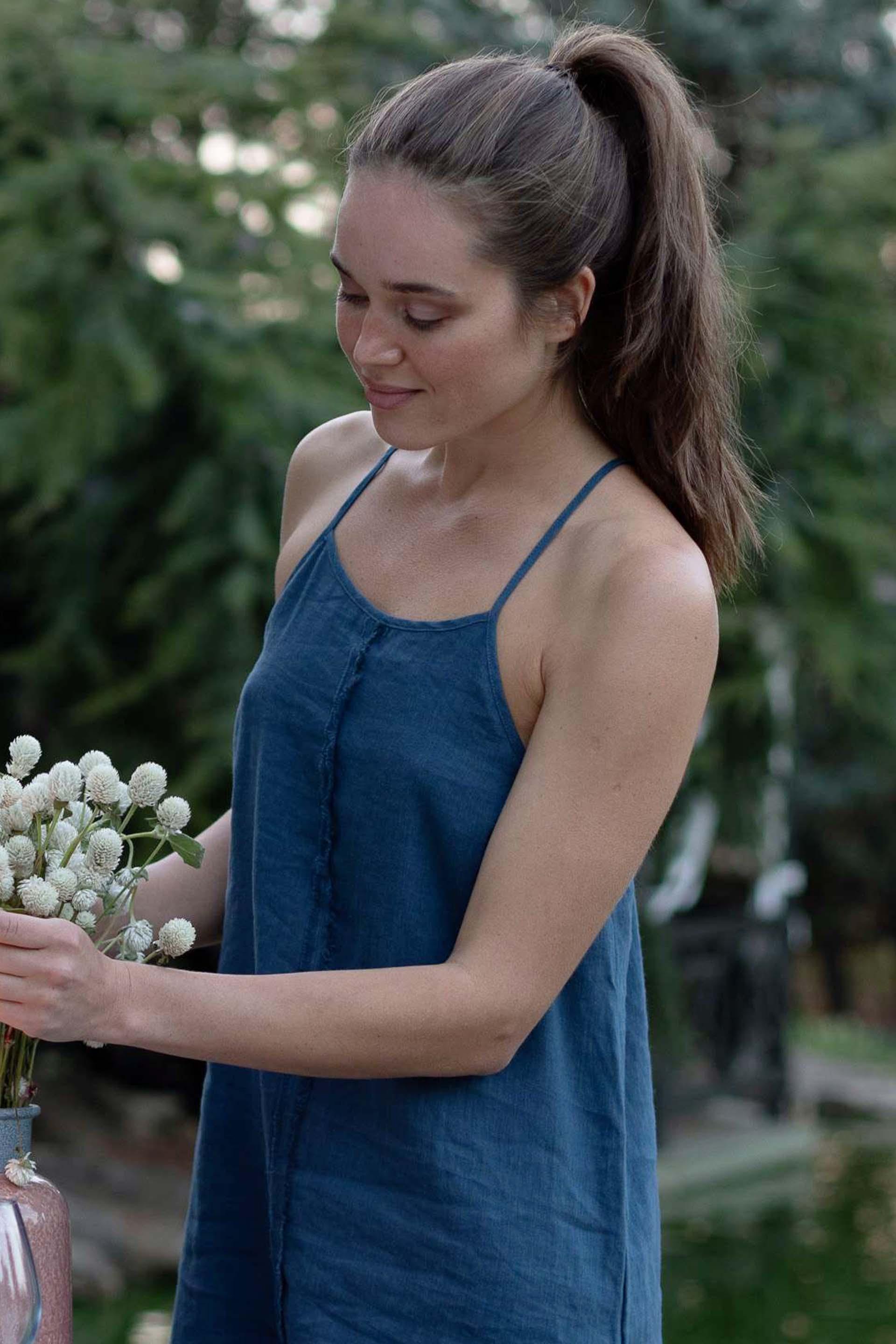 April Püskül Detaylı Askılı Kadın Elbise Jojomia Askılı Elbise