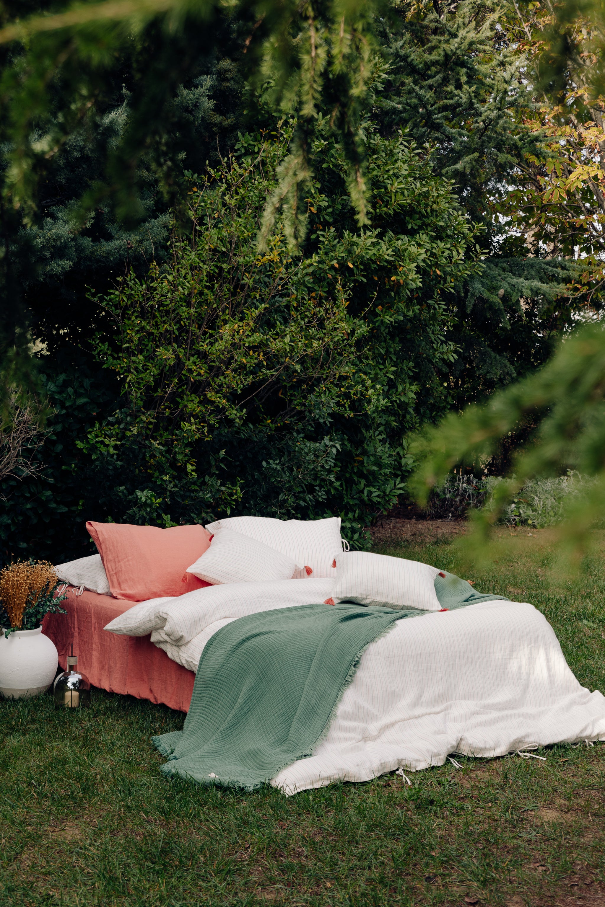 Larin Kırlent Kılıfı 45x45 Çizgili Jojomia Kırlent Kılıfı