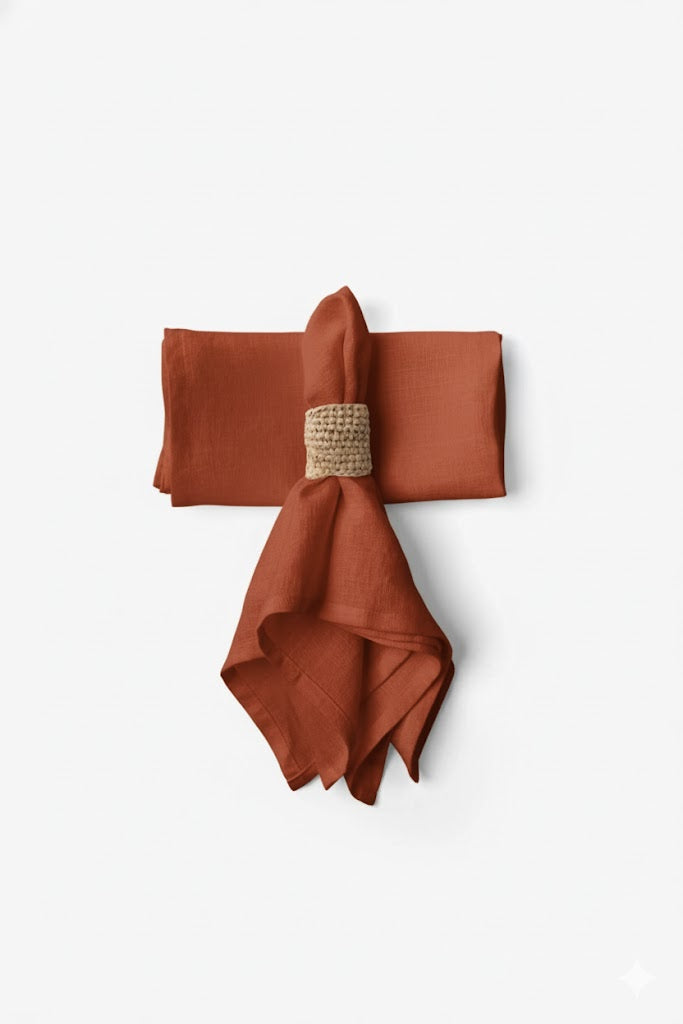 Lona 2'li Keten Kumaş Peçete 45x45 Jojomia Peçete