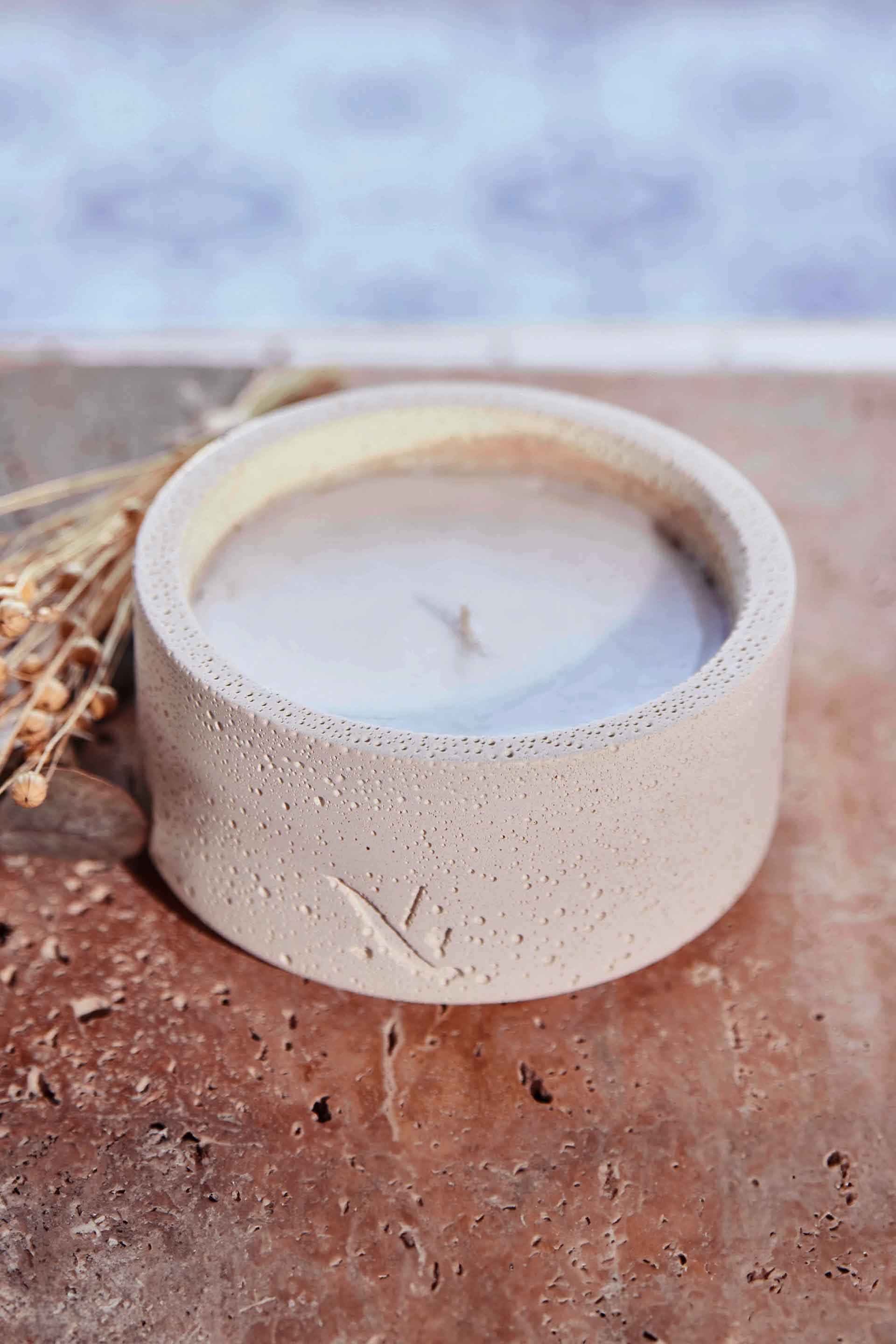 Mirena Deniz Esintisi Kokulu Dekoratif Alçı Saksılı Mum 220 Gr Jojomia Kokulu Mum