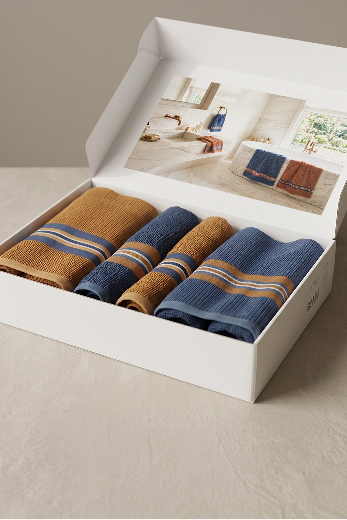 Strada Havlu Premium Set - Denim&Hardal Jojomia