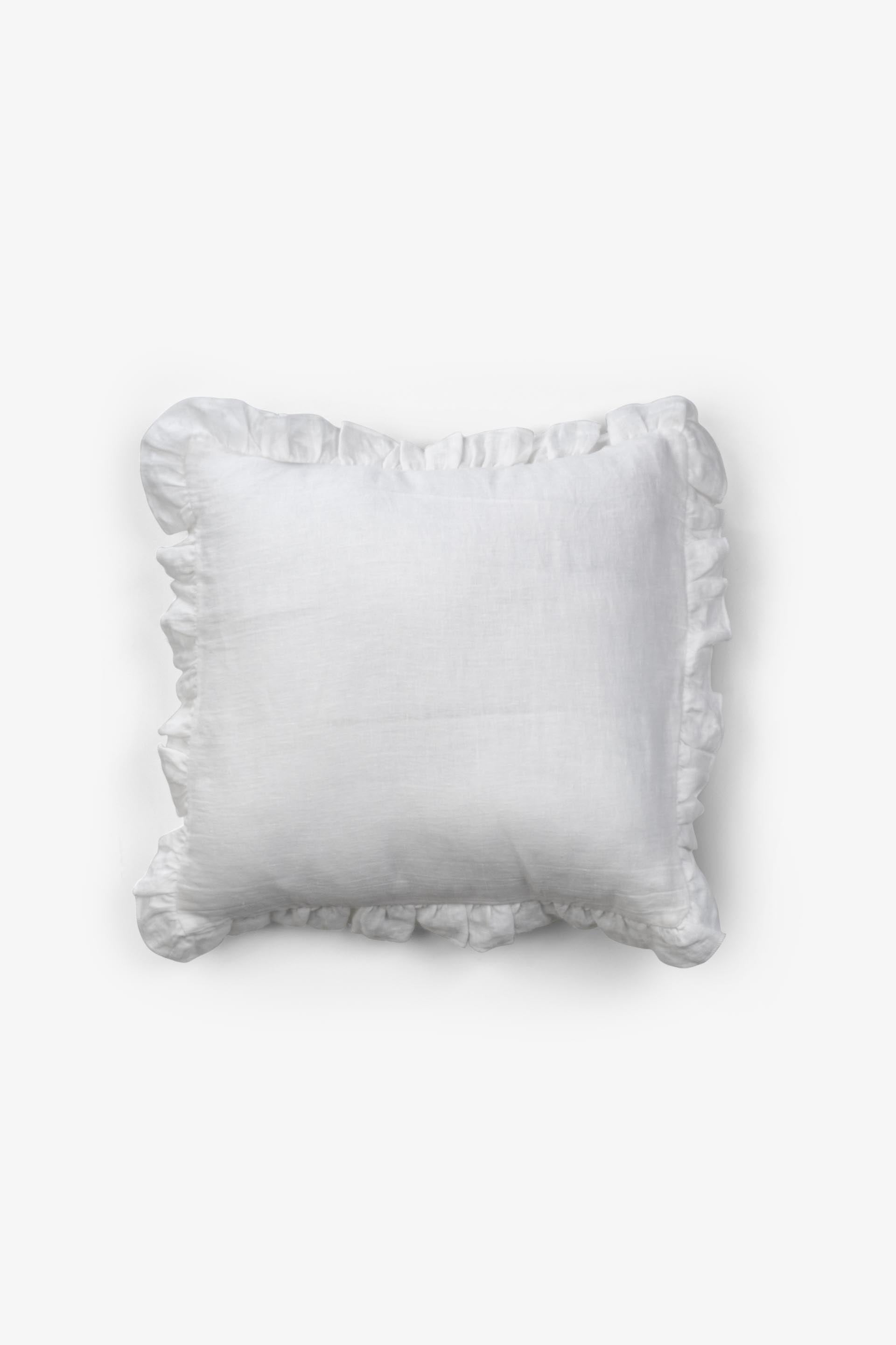 Lona Keten Fırfırlı Kırlent Kılıfı 2'li 40x40 Jojomia Kırlent Kılıfı