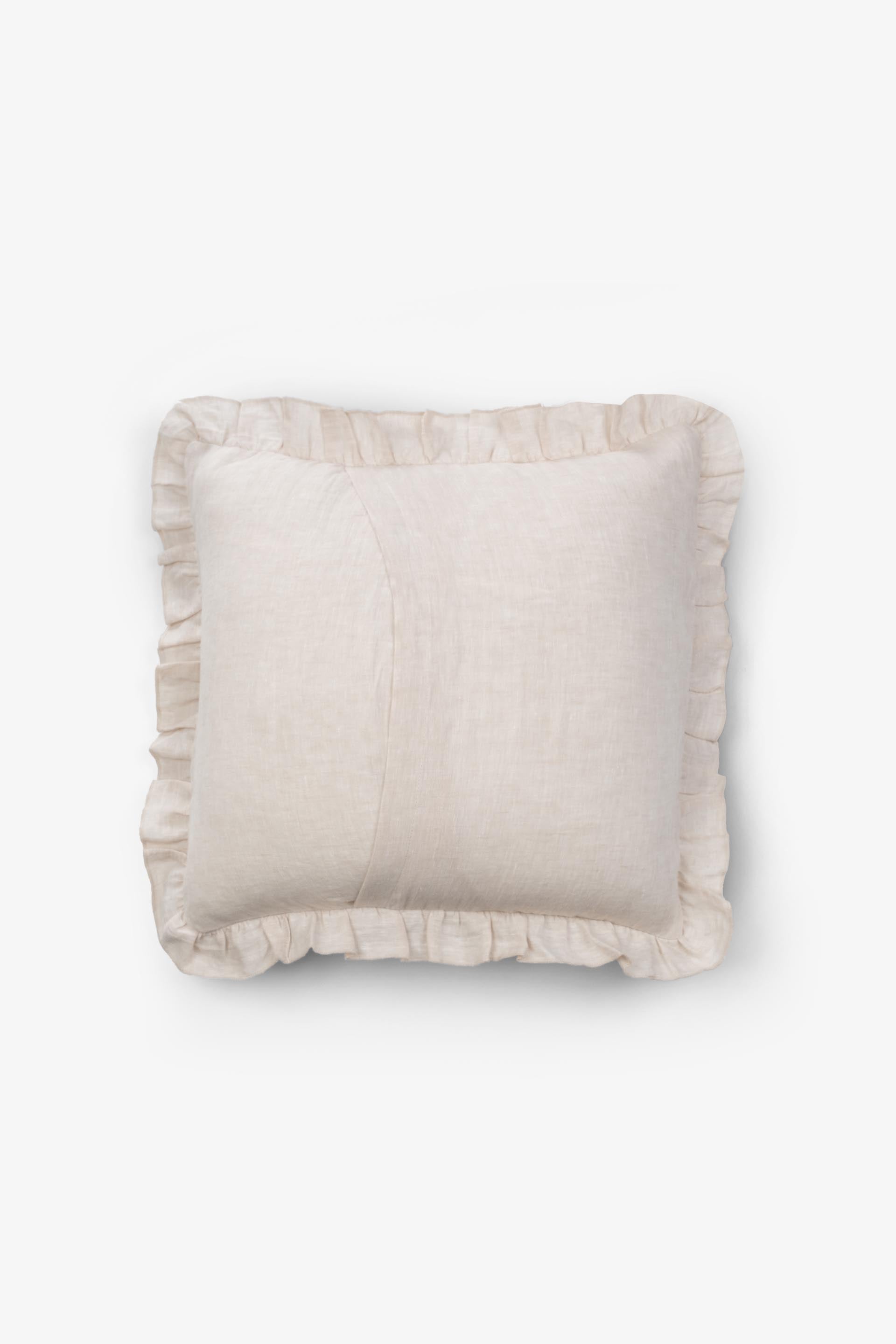 Lona Keten Fırfırlı Kırlent Kılıfı 2'li 40x40 Jojomia Kırlent Kılıfı