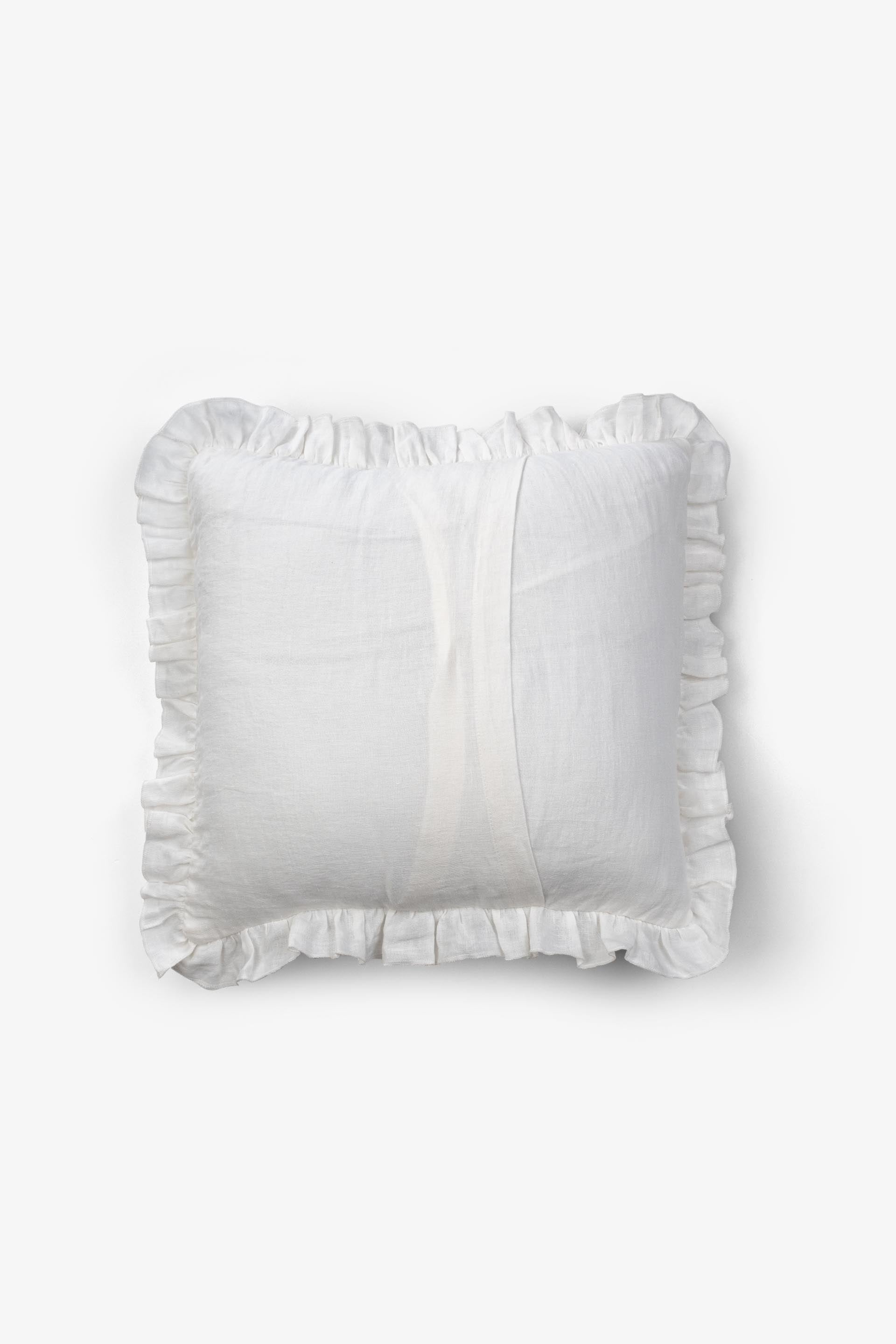 Lona Keten Fırfırlı Kırlent Kılıfı 2'li 40x40 Jojomia Kırlent Kılıfı