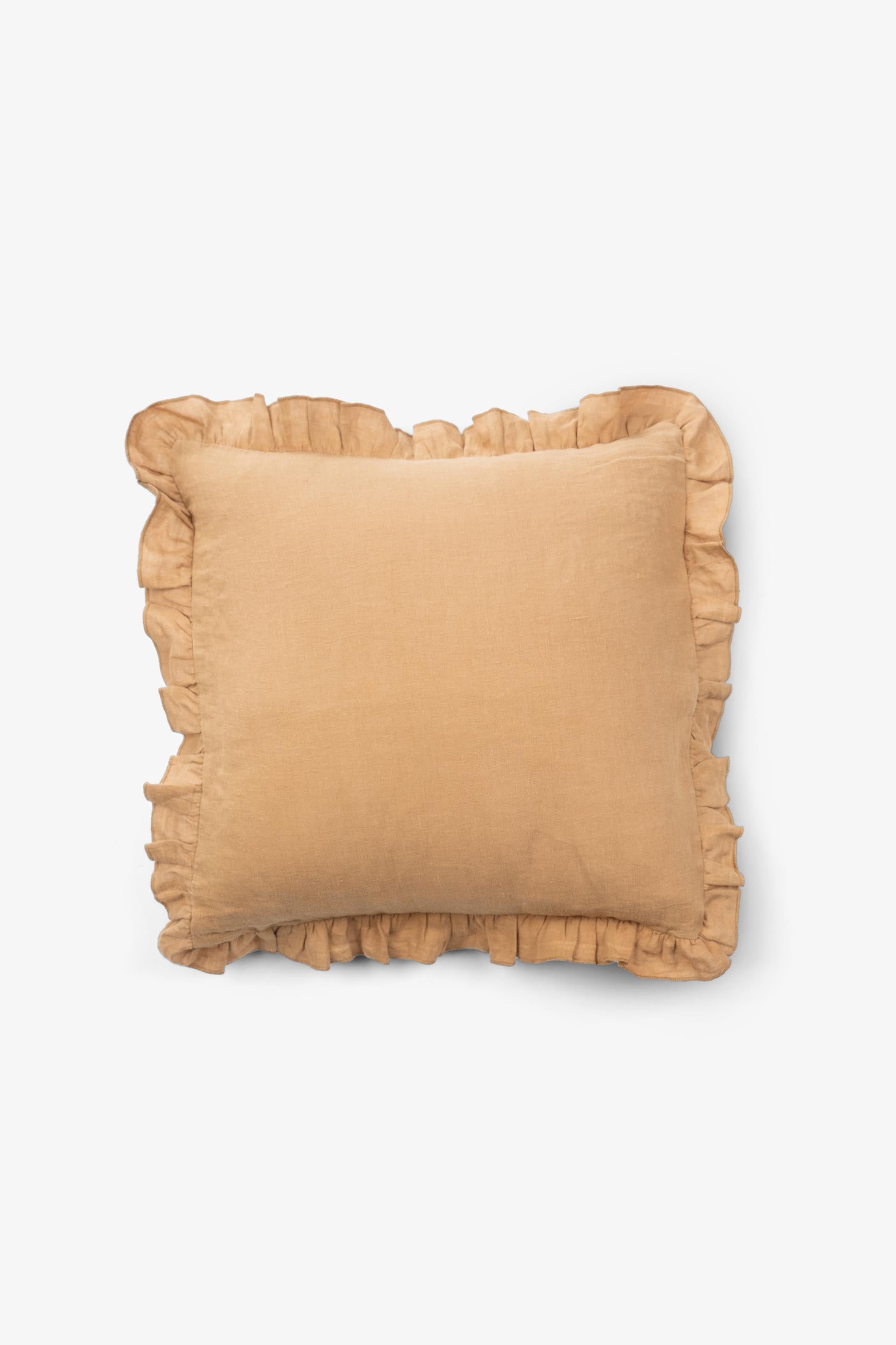 Lona Keten Fırfırlı Kırlent Kılıfı 2'li 40x40 Jojomia Kırlent Kılıfı