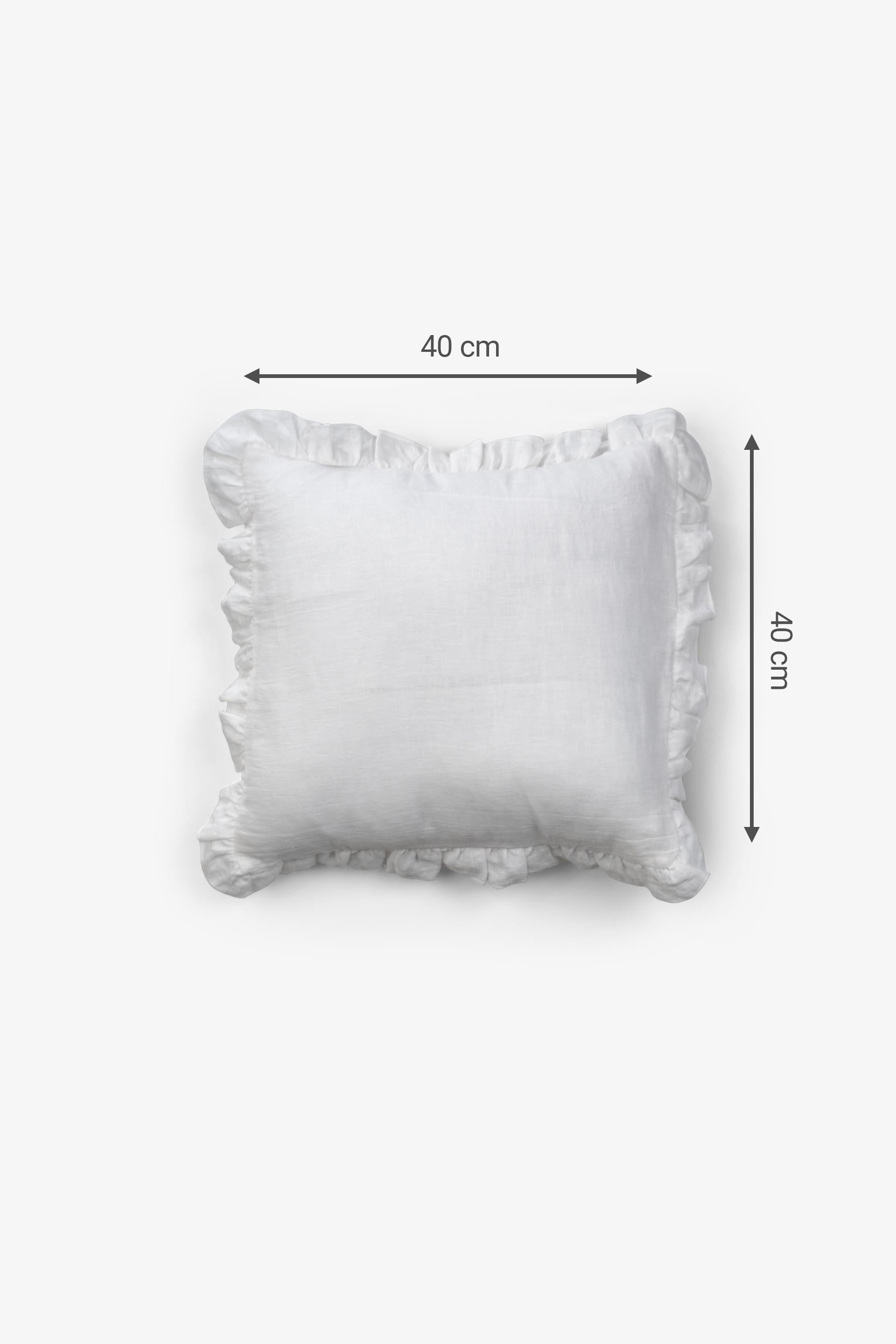 Lona 2'li Keten Fırfırlı Kırlent Kılıfı 40x40 Jojomia Kırlent Kılıfı