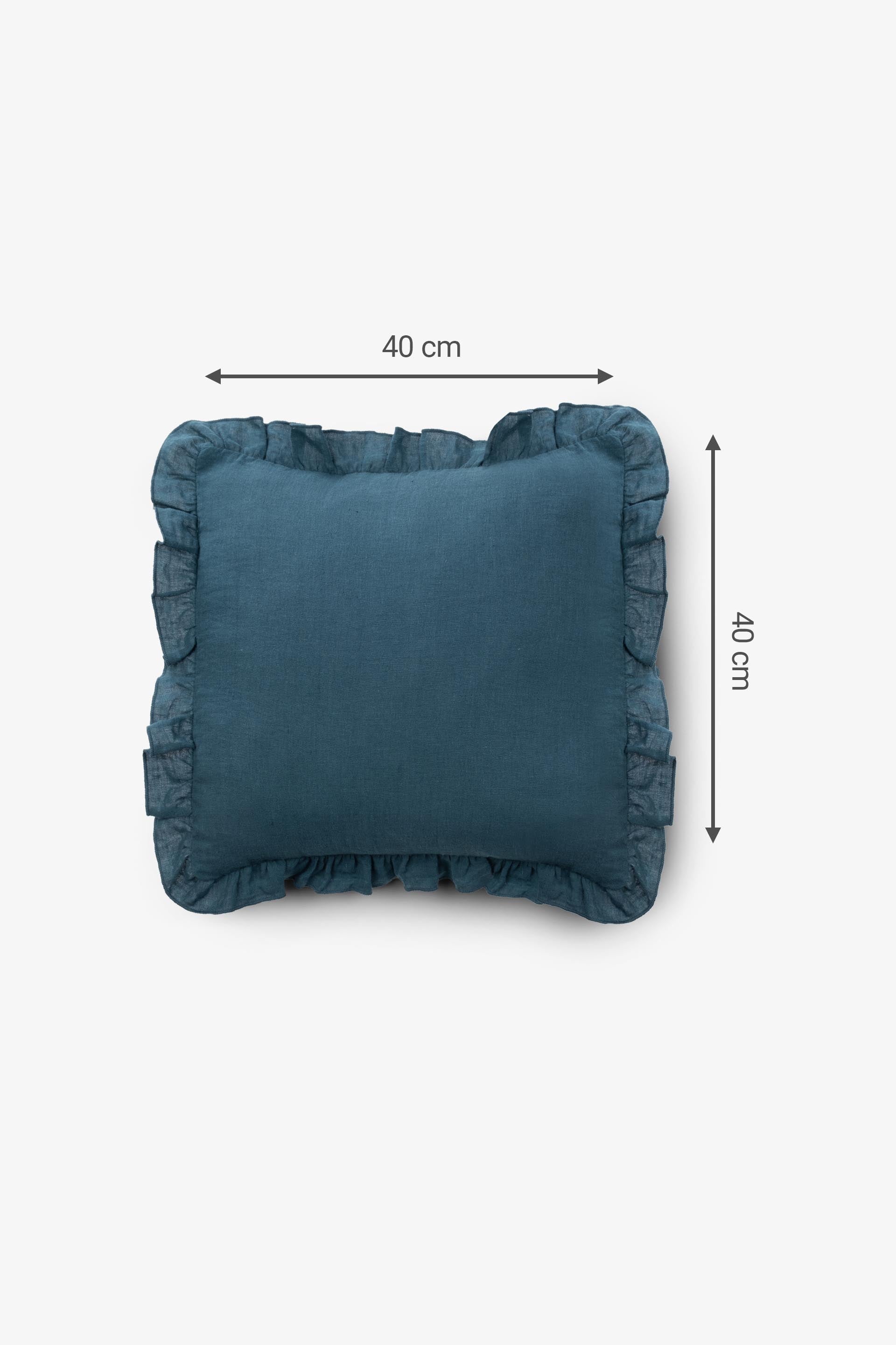 Lona Keten Fırfırlı Kırlent Kılıfı 2'li 40x40 Jojomia Kırlent Kılıfı