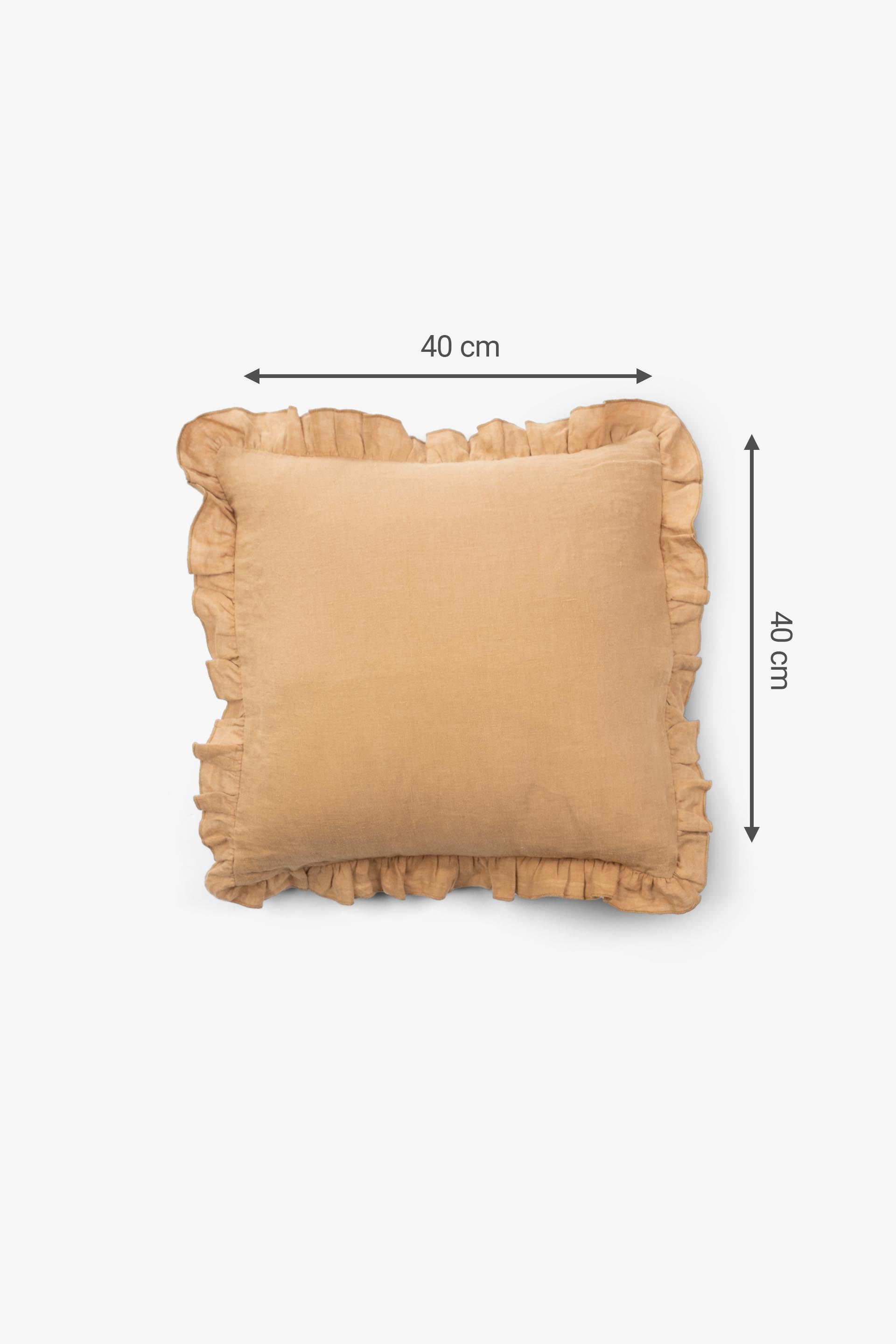 Lona Keten Fırfırlı Kırlent Kılıfı 2'li 40x40 Jojomia Kırlent Kılıfı