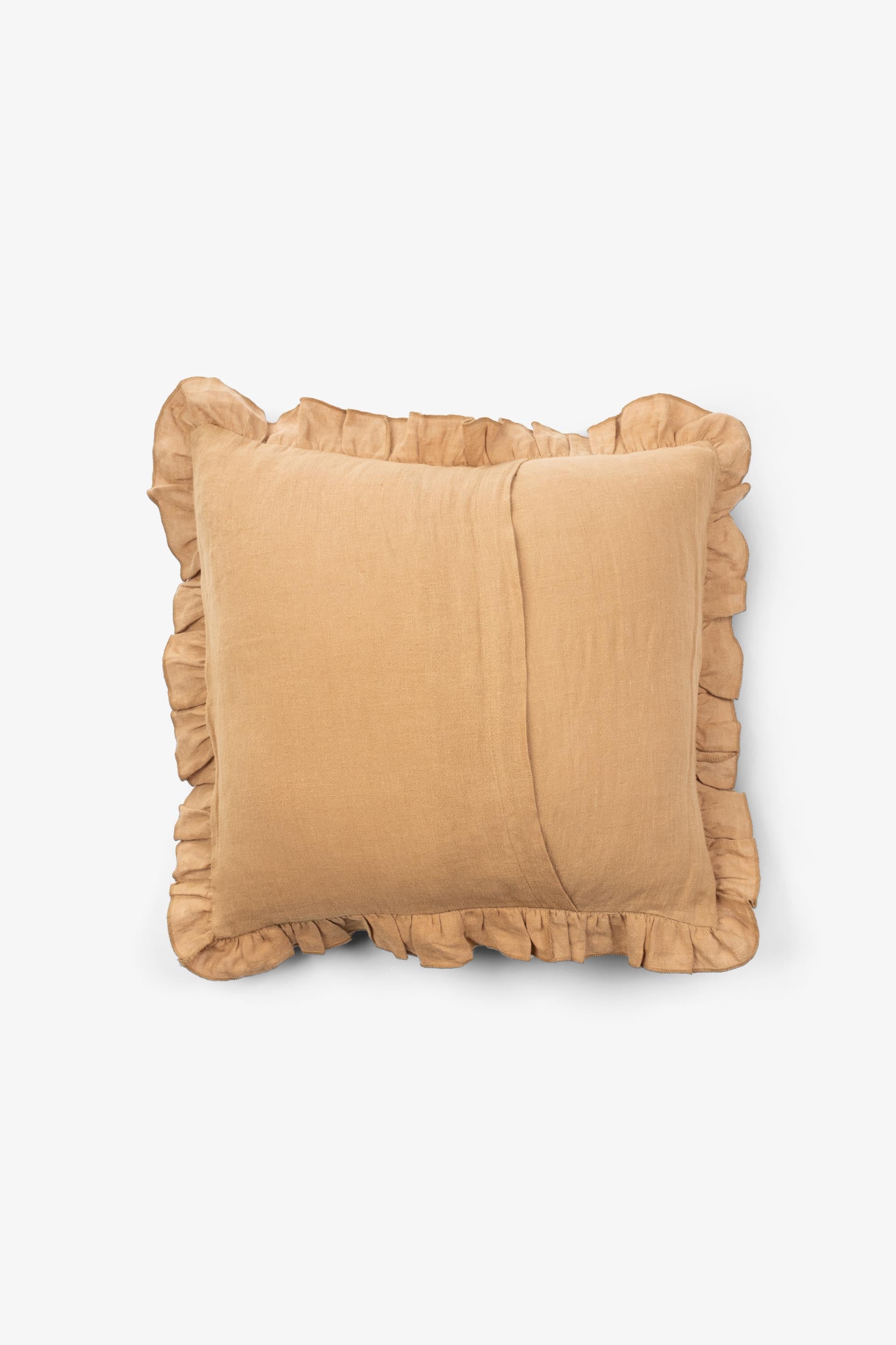 Lona Keten Fırfırlı Kırlent Kılıfı 2'li 40x40 Jojomia Kırlent Kılıfı