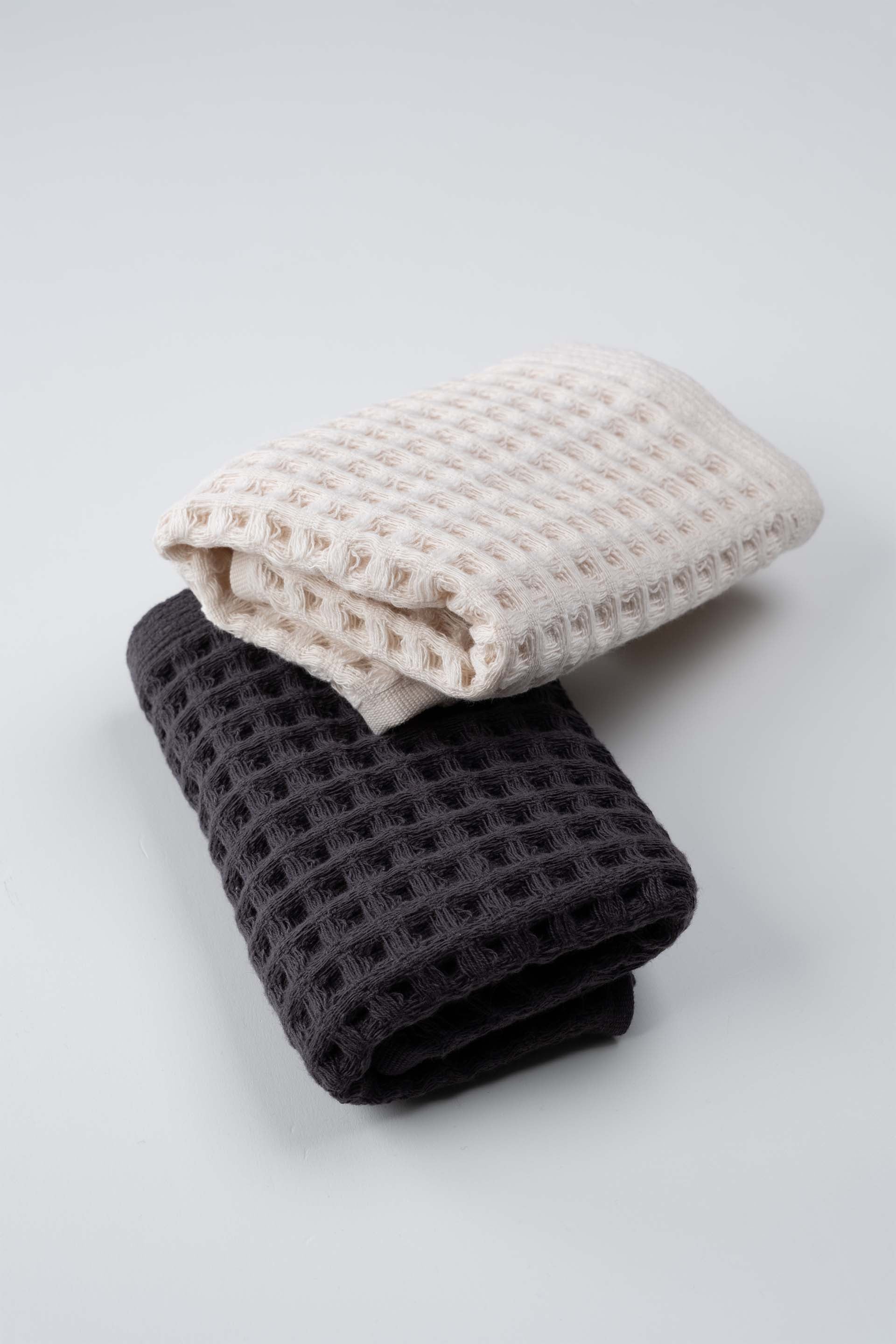 Aqua Line Waffle El Havlusu Seti Antrasit-Krem 30x50 Jojomia El Havlusu