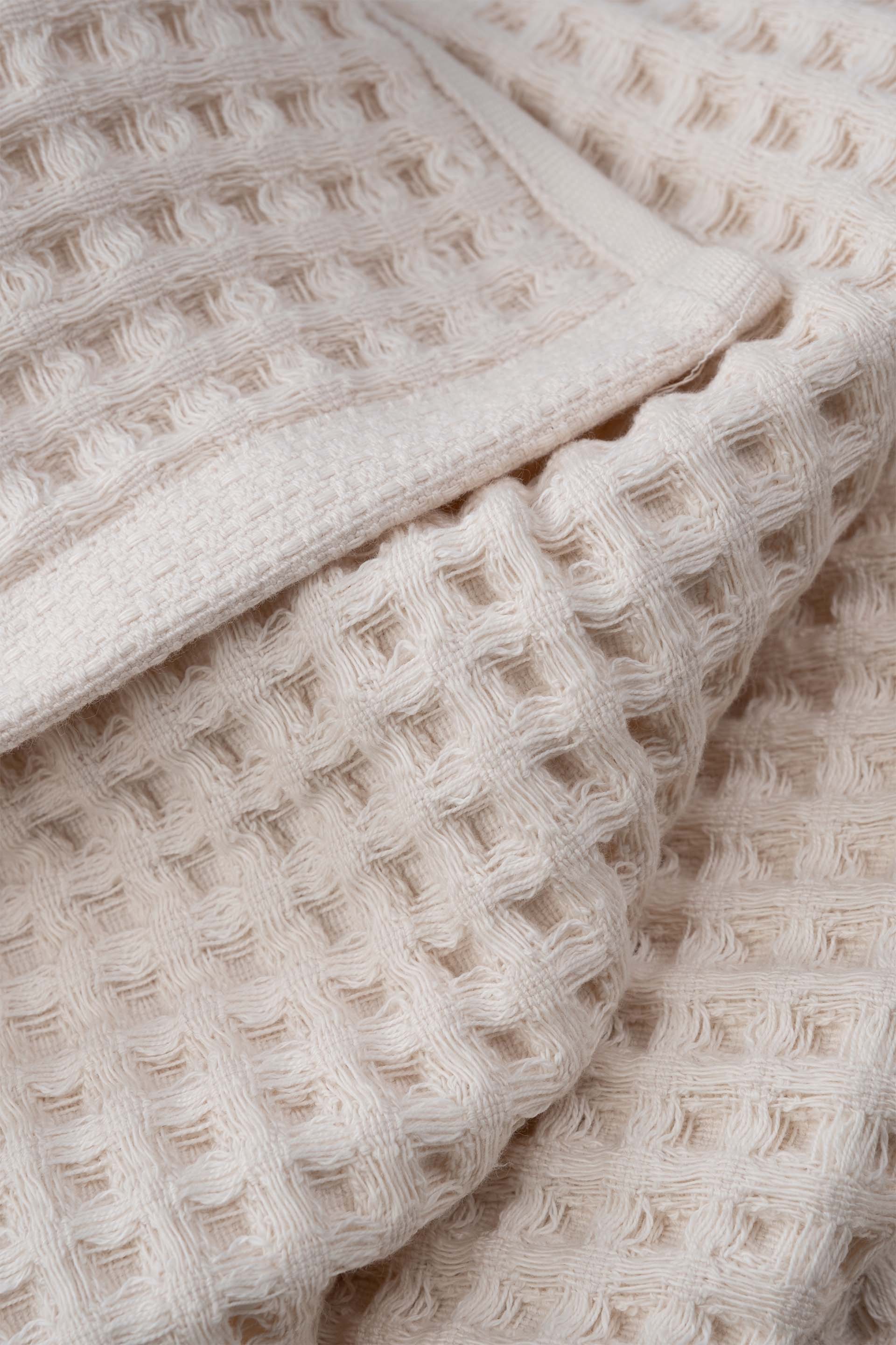 Aqua Line Waffle Yüz Havlusu Seti Krem-Beyaz 50x90 Jojomia Yüz Havlusu