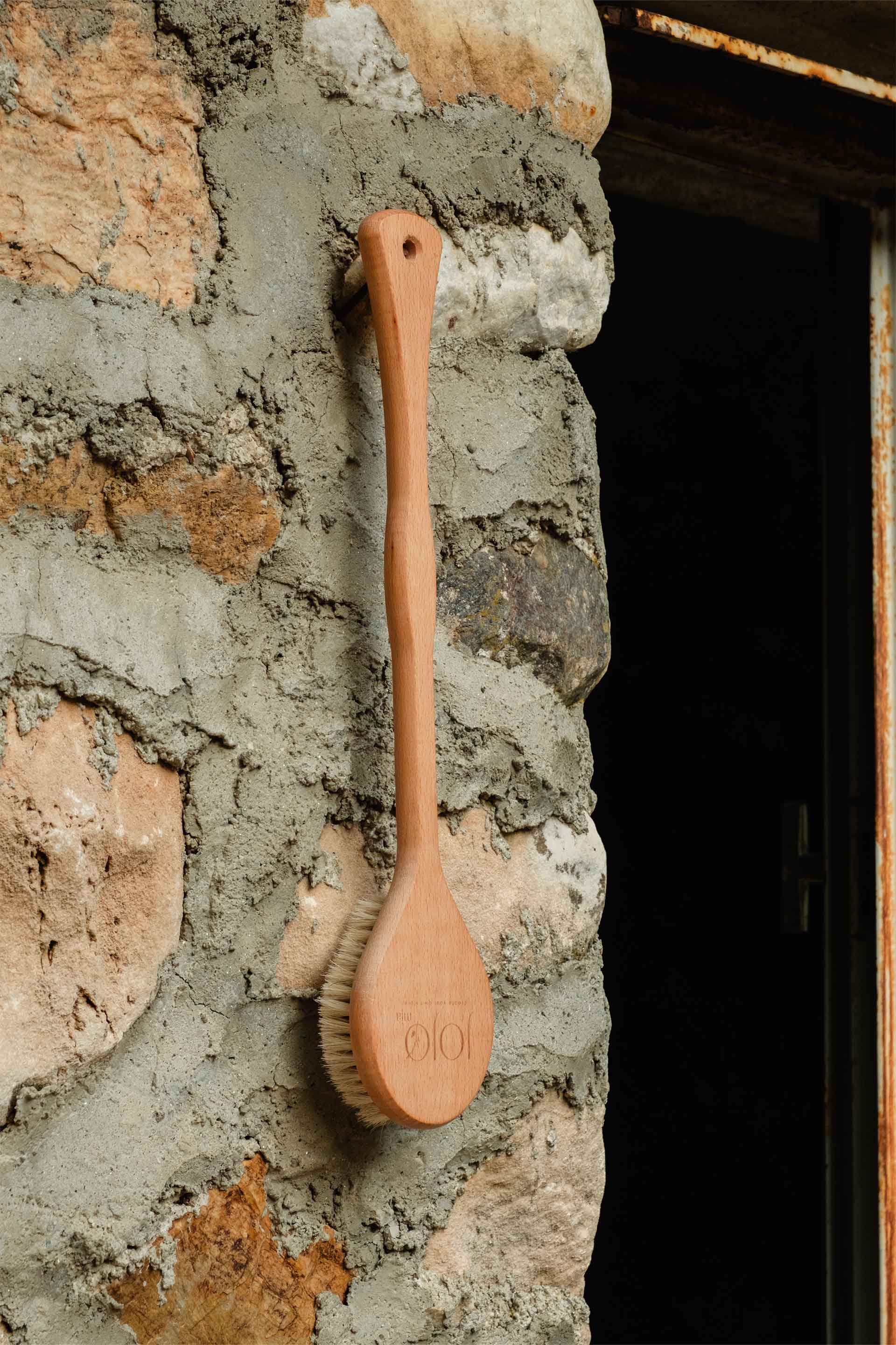 Doğal Ahşap Uzun Saplı Yumuşak At Kılı Banyo Vücut Duş Fırçası JOJOMIA Banyo Fırçası