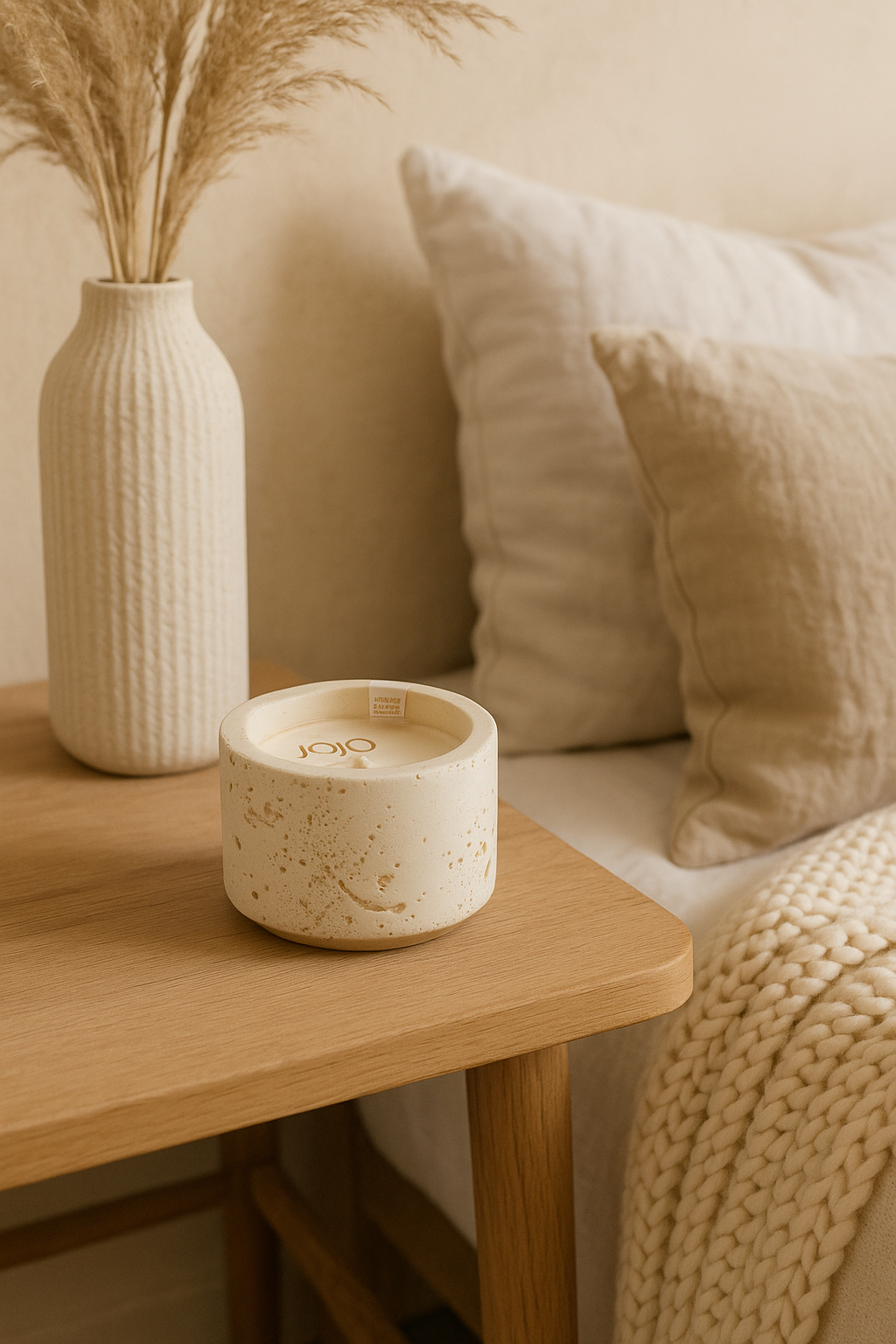 Mirena Deniz Esintisi Kokulu Dekoratif Alçı Saksılı Mum 220 Gr Jojomia Kokulu Mum