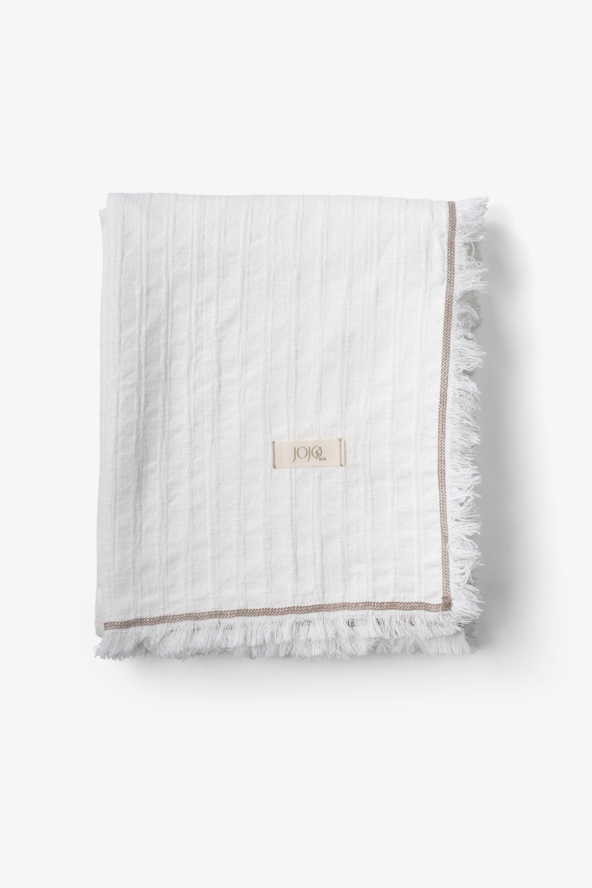 Frig Püsküllü Throw Gofre Dokuma Koltuk Şalı Jojomia Koltuk Şalı