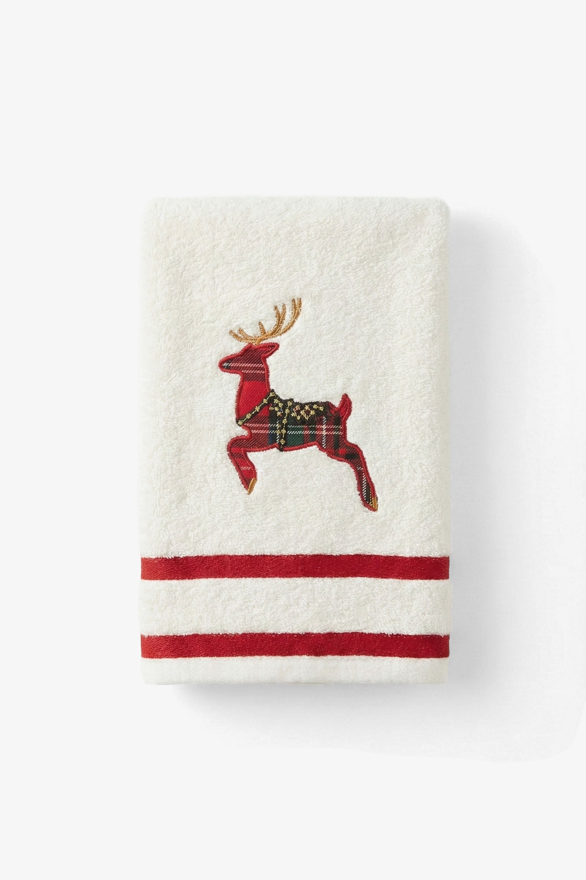 Velora Yüz Havlusu Geyik Nakışlı 50x90 Jojomia Yüz Havlusu