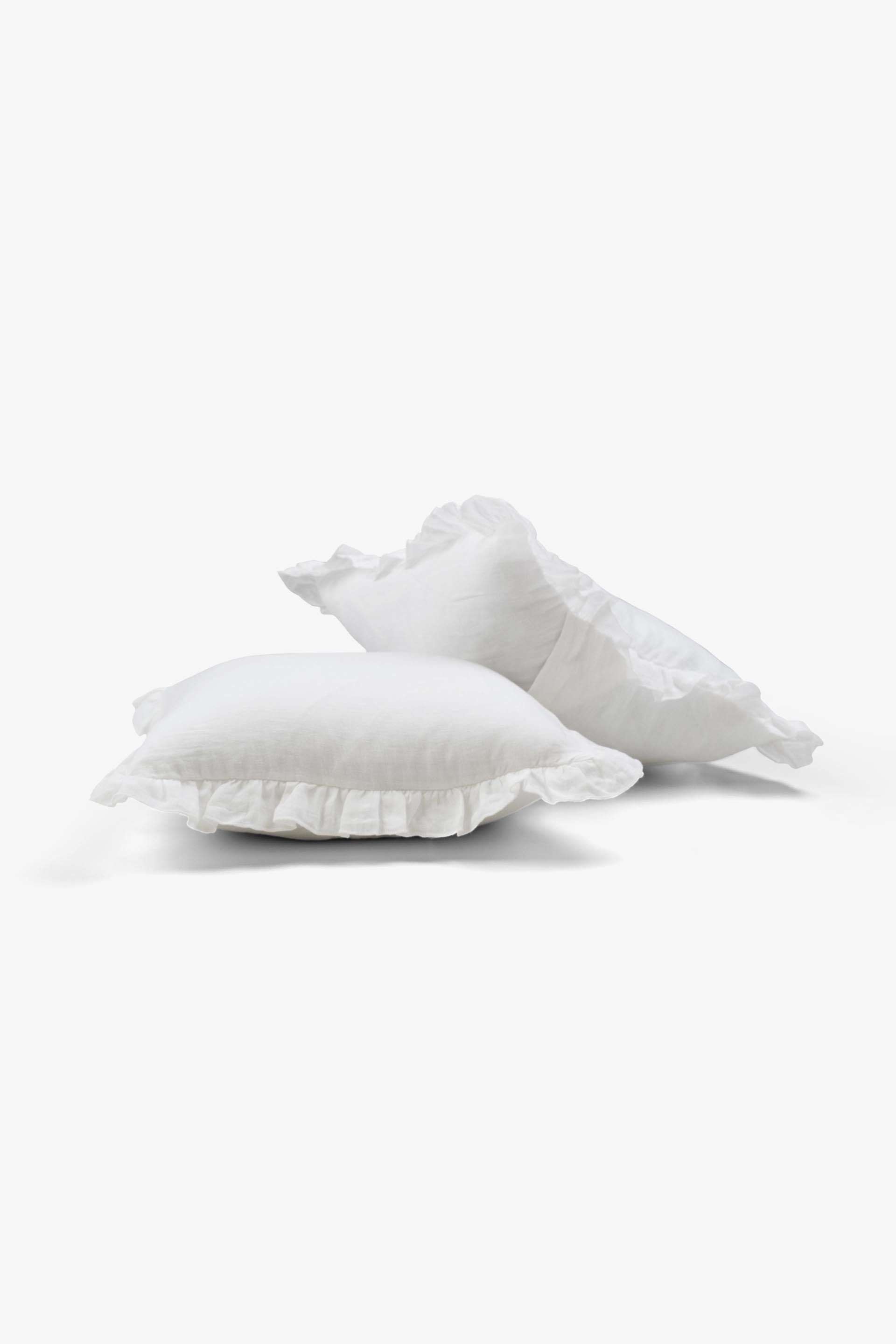 Lona 2'li Keten Fırfırlı Kırlent Kılıfı 40x40 Jojomia Kırlent Kılıfı