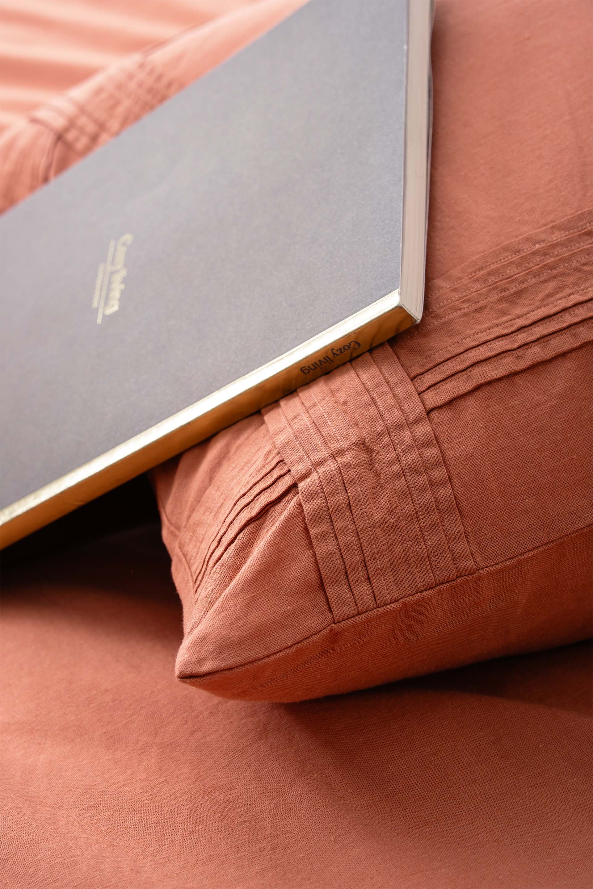 Lavinia Nevresim Takımı Somon 240x220 Jojomia