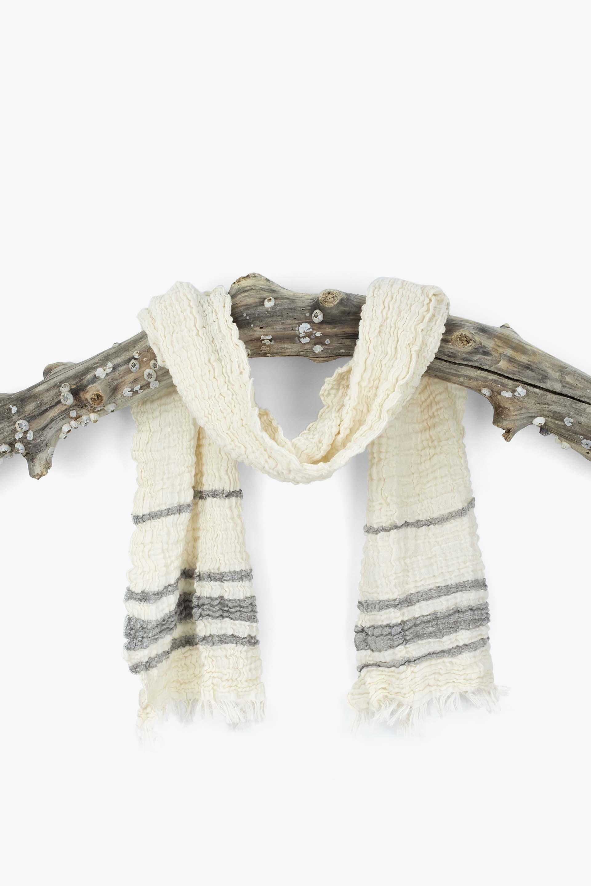 Lisa Müslin Renkli Çizgili Fular Bağlamalı Büstiyer Jojomia Fular Büstiyer