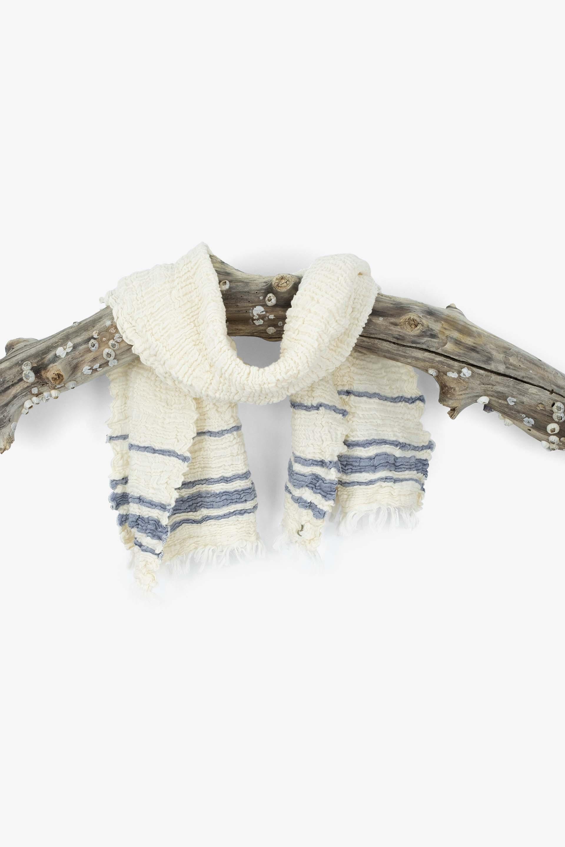 Lisa Müslin Renkli Çizgili Fular Bağlamalı Büstiyer Jojomia Fular Büstiyer