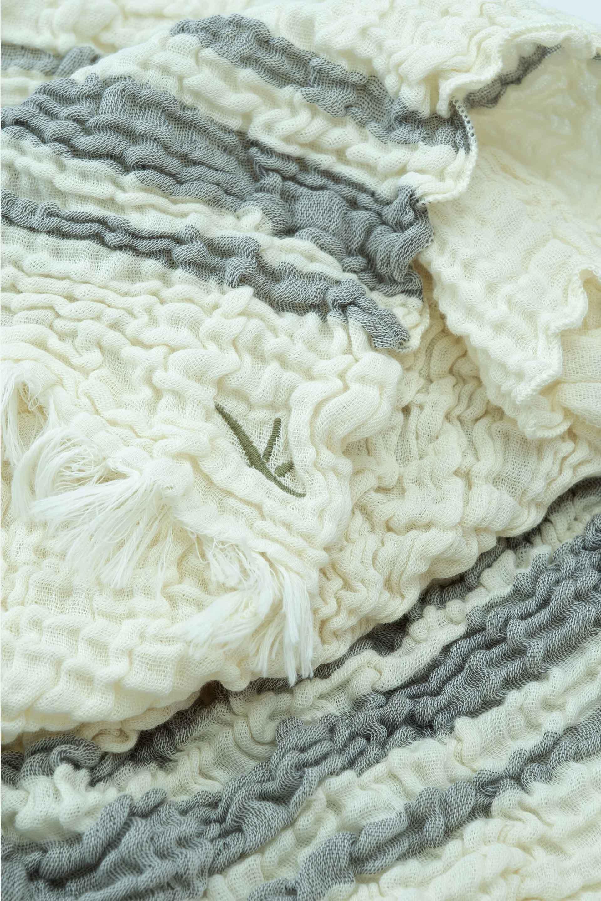 Lisa Müslin Renkli Çizgili Fular Bağlamalı Büstiyer Jojomia Fular Büstiyer