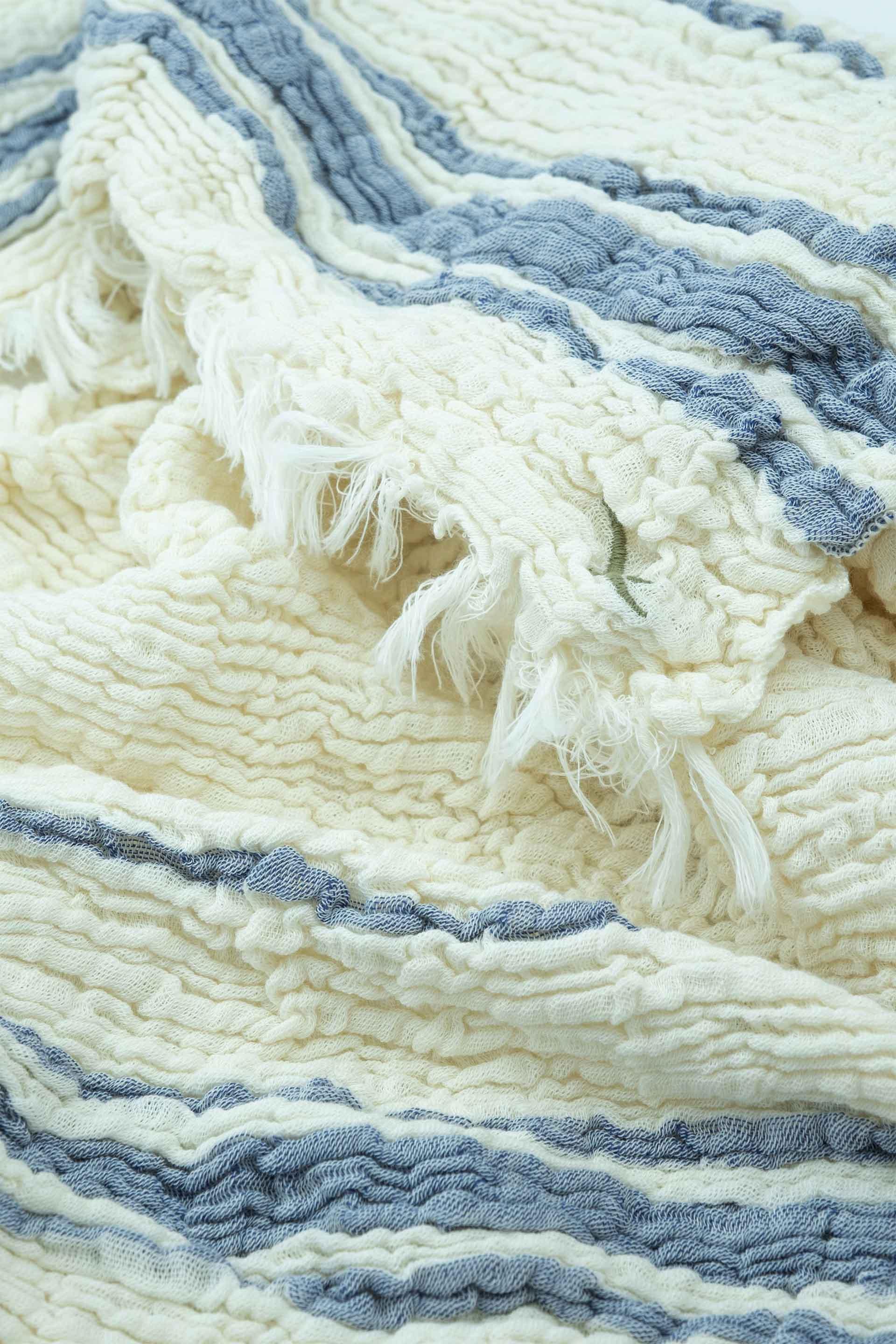 Lisa Müslin Renkli Çizgili Fular Bağlamalı Büstiyer Jojomia Fular Büstiyer