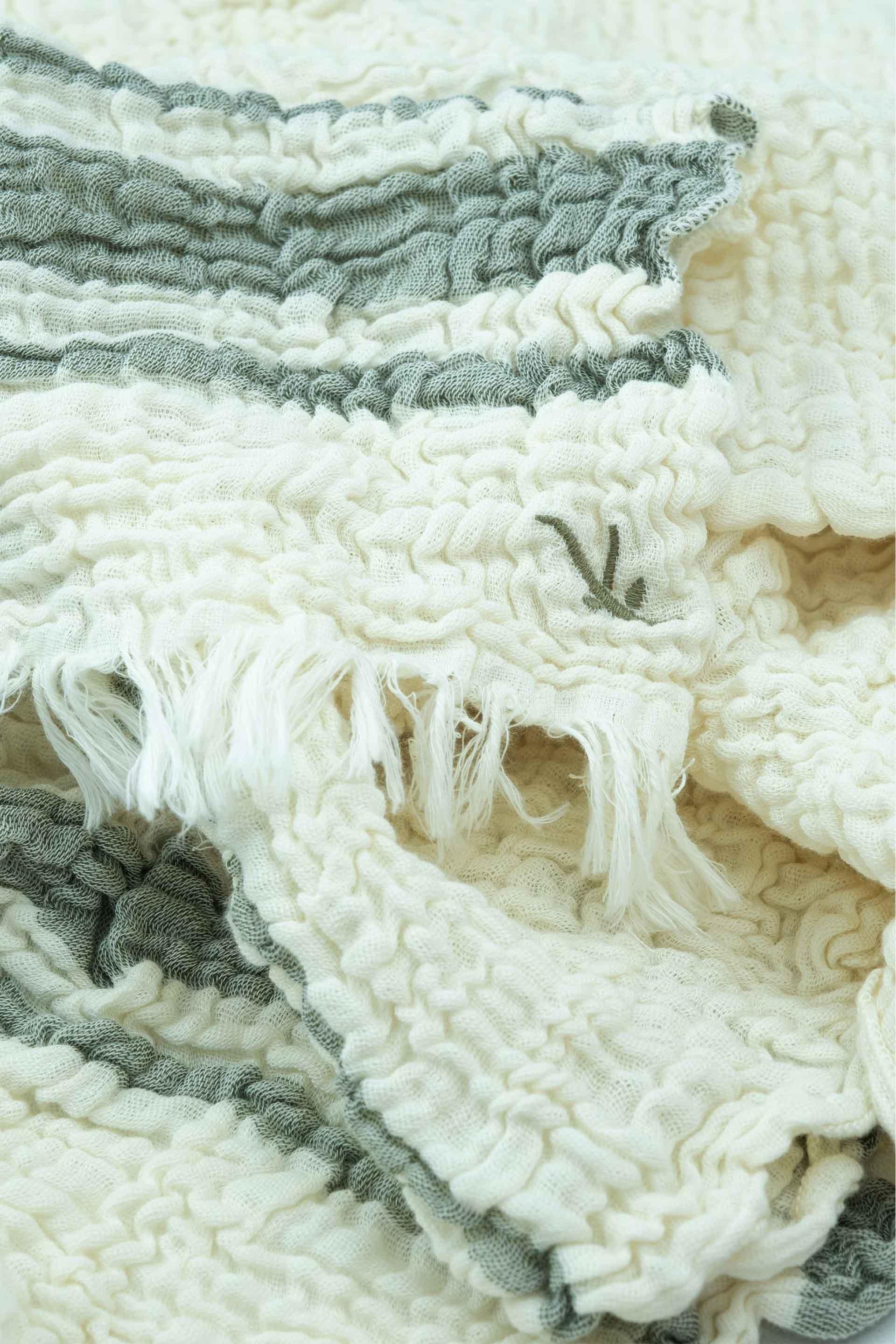 Lisa Müslin Renkli Çizgili Fular Bağlamalı Büstiyer Jojomia Fular Büstiyer