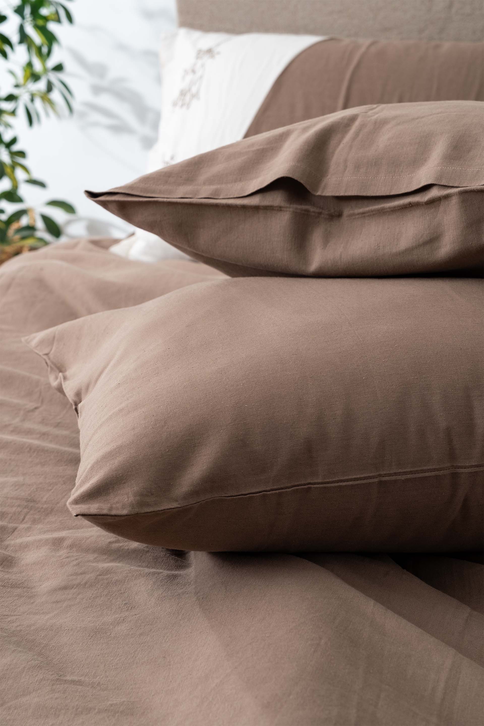 Liz Nevresim Takımı Toprak-Krem 200x220 Jojomia Nevresim Takımı