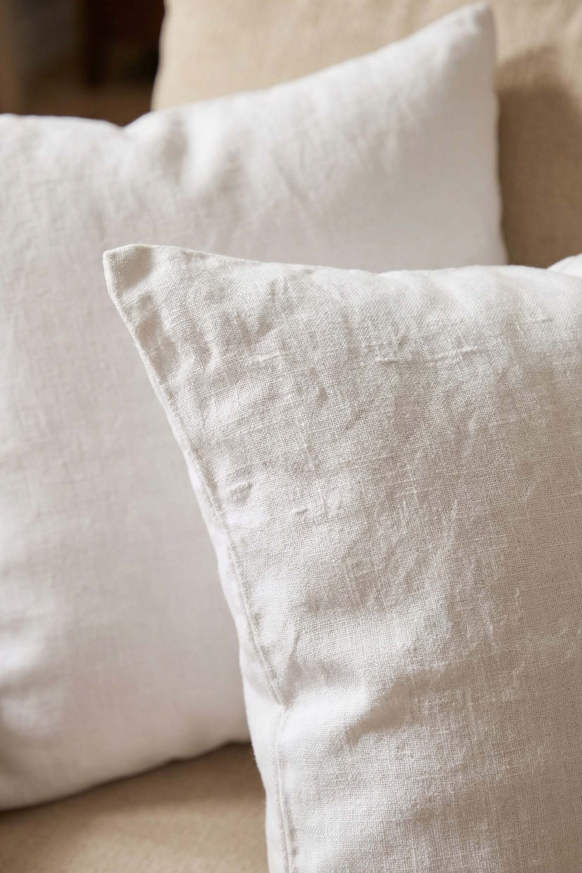 Lona Keten Düğmeli Kırlent Kılıfı 2'li 40x40 Jojomia Kırlent Kılıfı