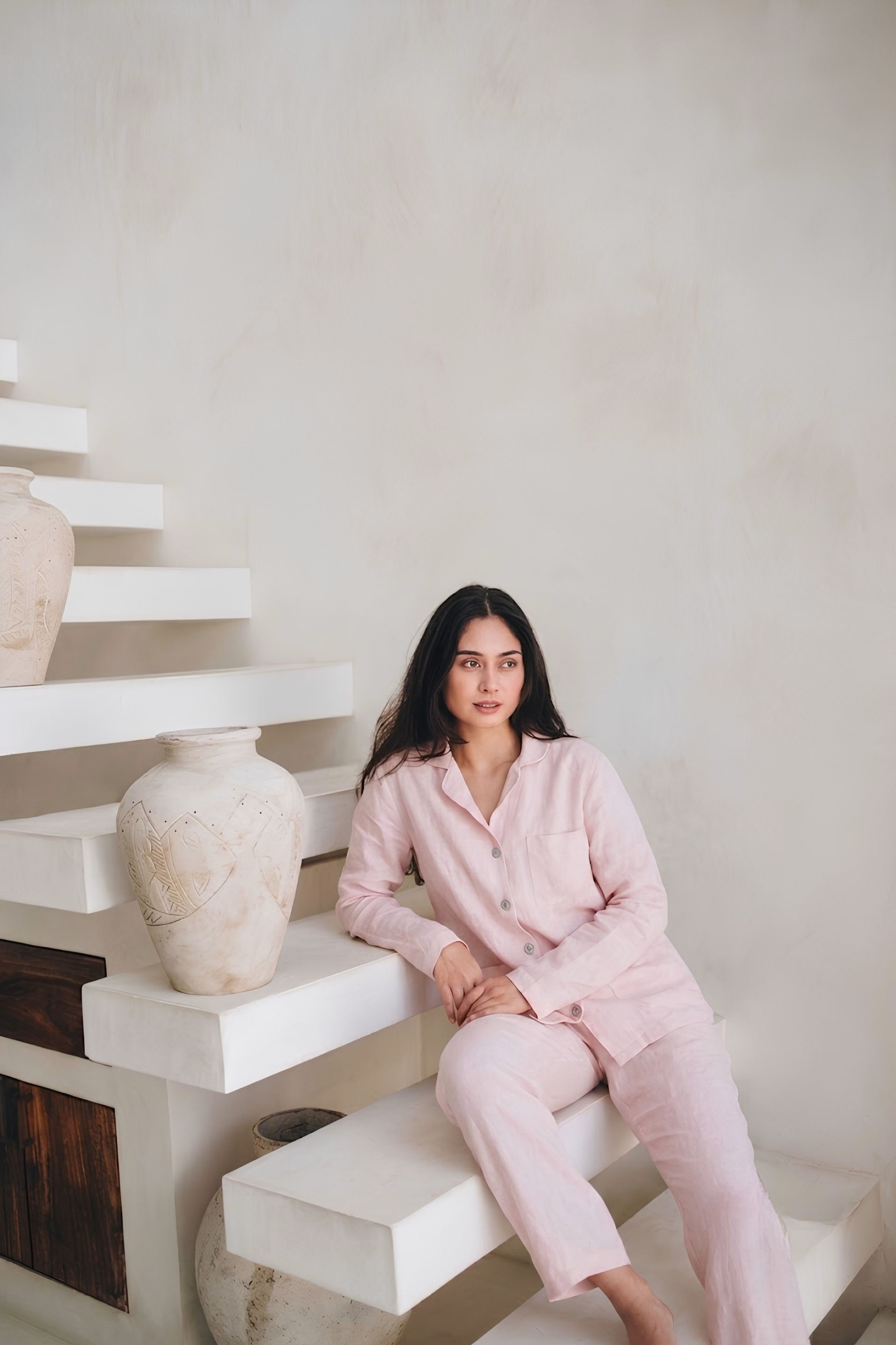 Lona Kadın Keten Pijama Takımı Jojomia