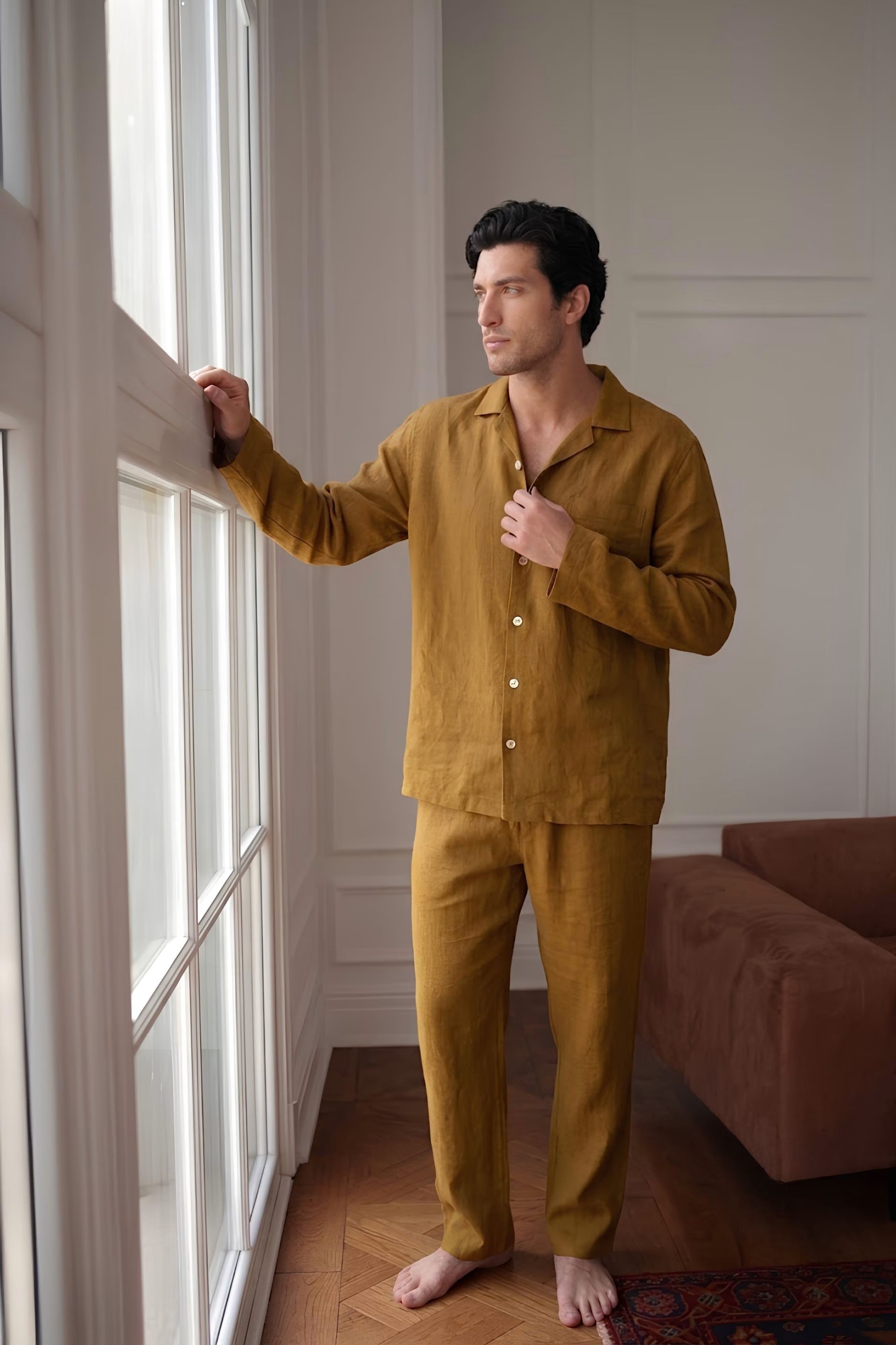 Lona Erkek Keten Pijama Takımı Jojomia