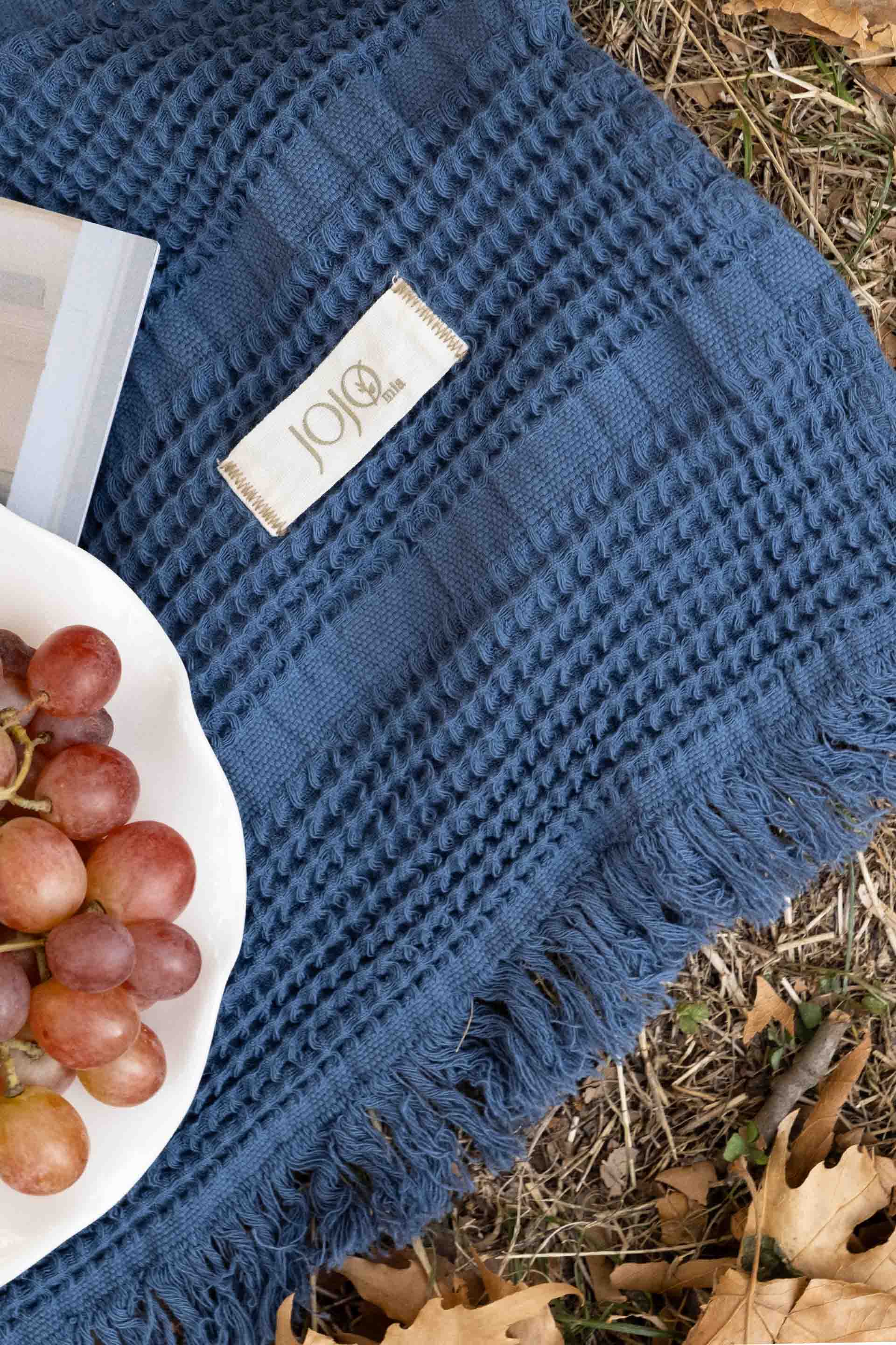 Mira Waffle Koltuk Şalı TV Battaniyesi Püsküllü Jojomia Koltuk Şalı