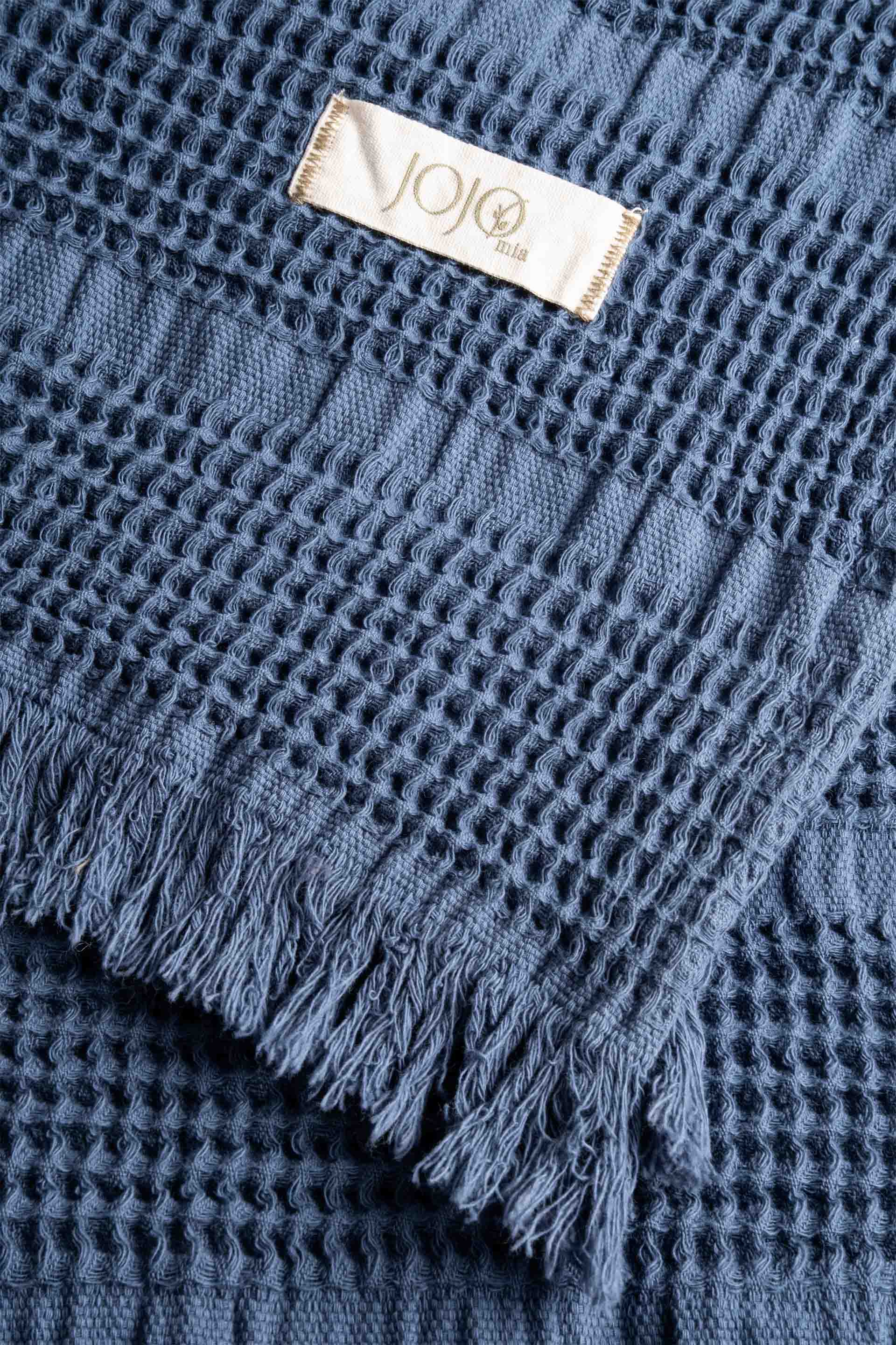 Mira Waffle Koltuk Şalı TV Battaniyesi Püsküllü Jojomia Koltuk Şalı