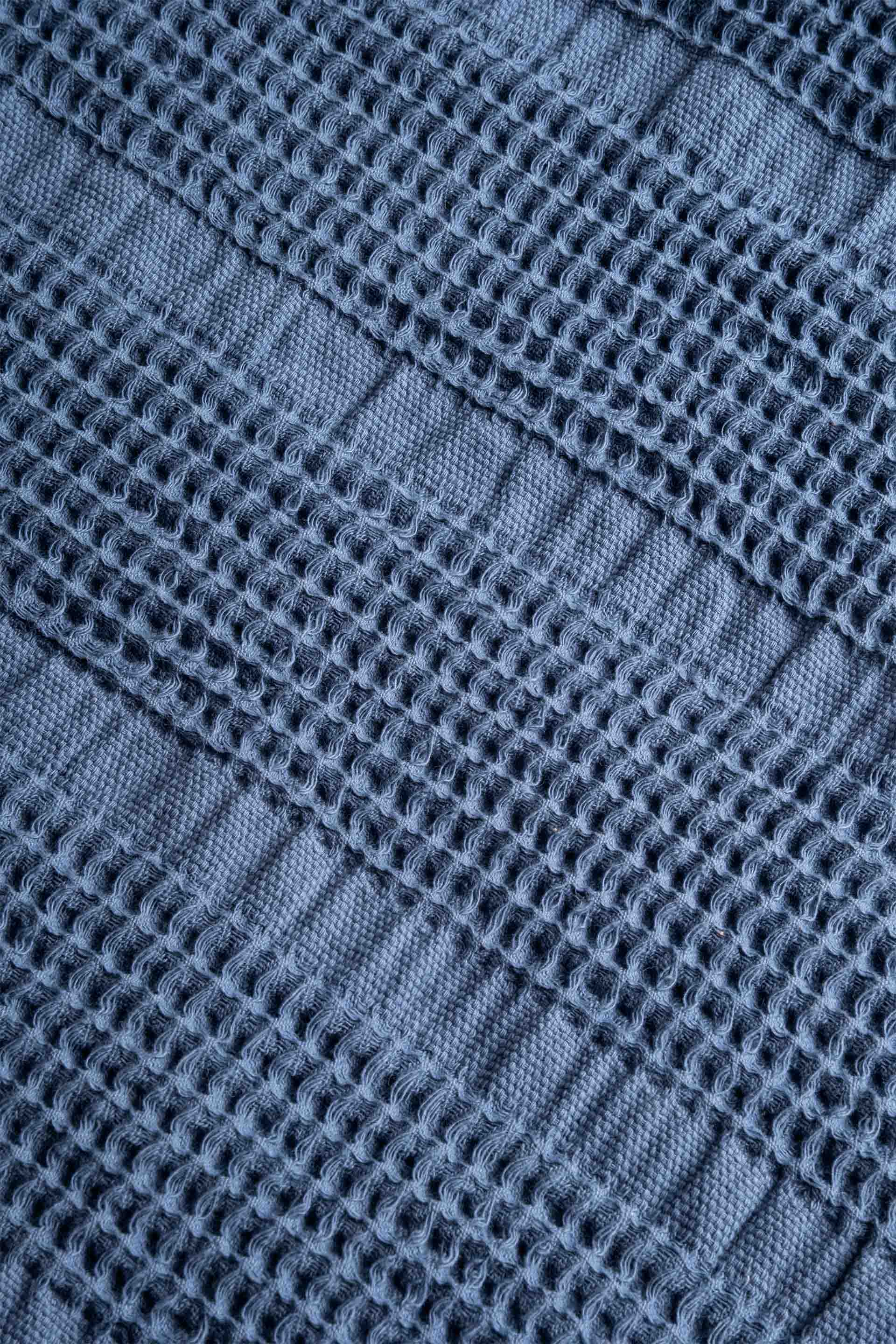 Mira Waffle Koltuk Şalı TV Battaniyesi Püsküllü Jojomia Koltuk Şalı