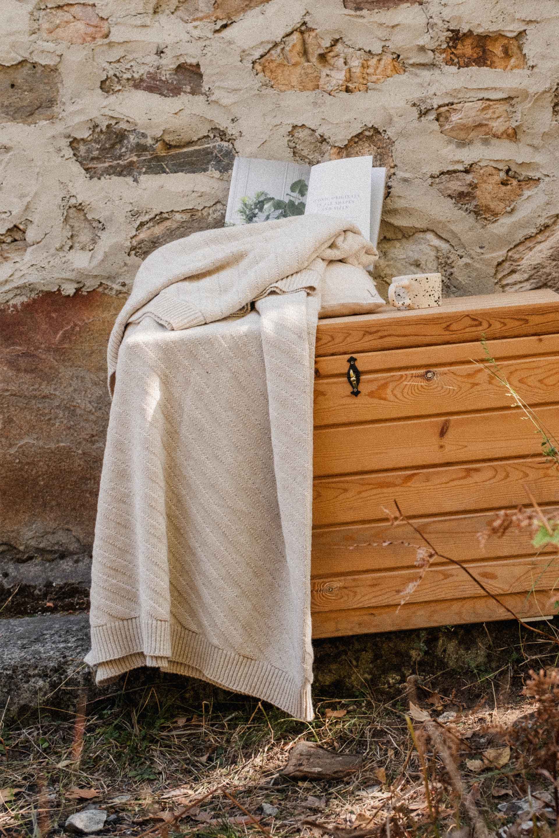 Misu Zikzak Desenli Throw Triko Koltuk Şalı Battaniyesi Jojomia Koltuk Şalı