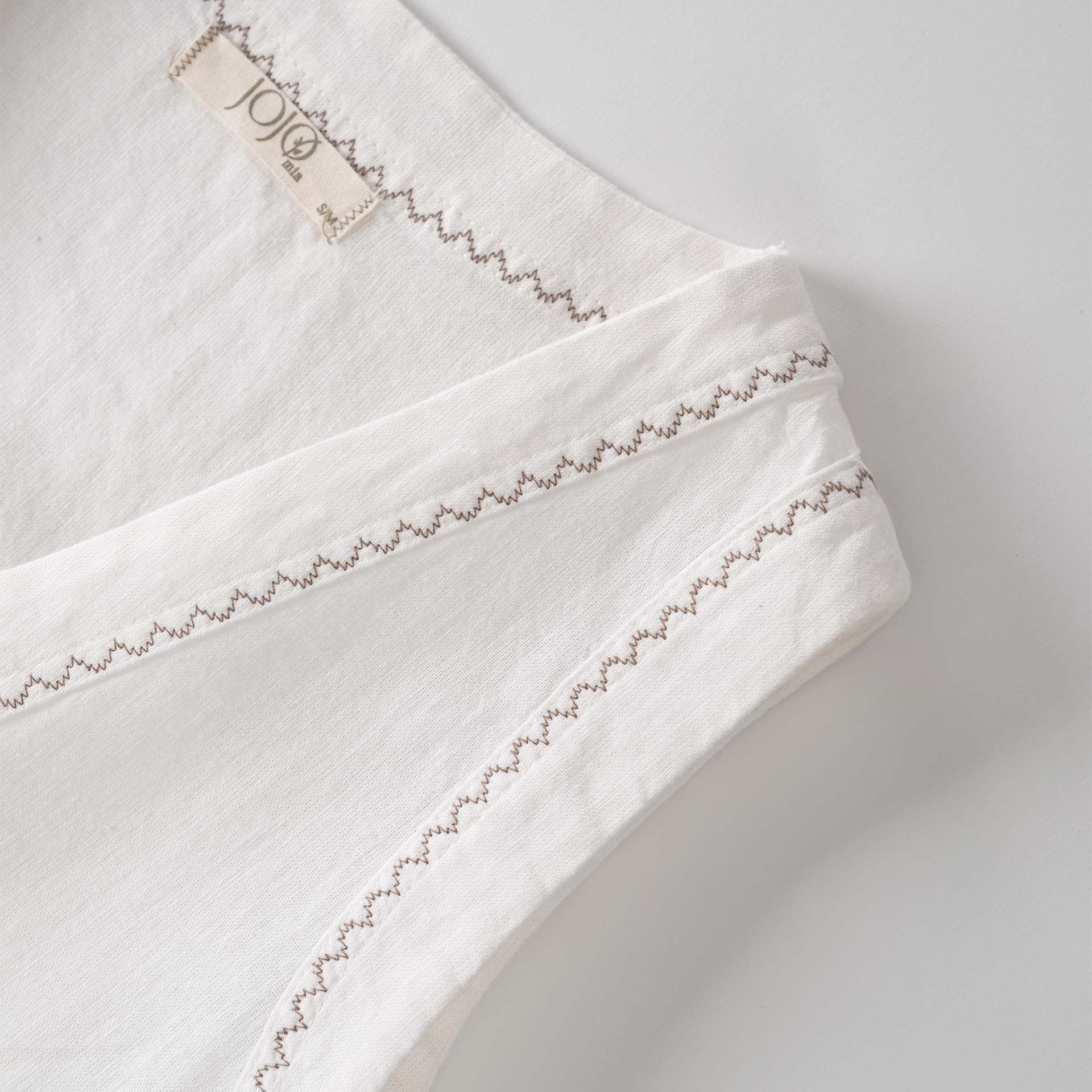 Nina Crop Üst V Yaka Nakış Detaylı Jojomia T-Shirt