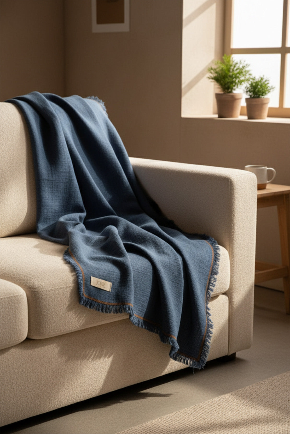 Odin Püsküllü Throw Koltuk Şalı Battaniyesi Jojomia Koltuk Şalı