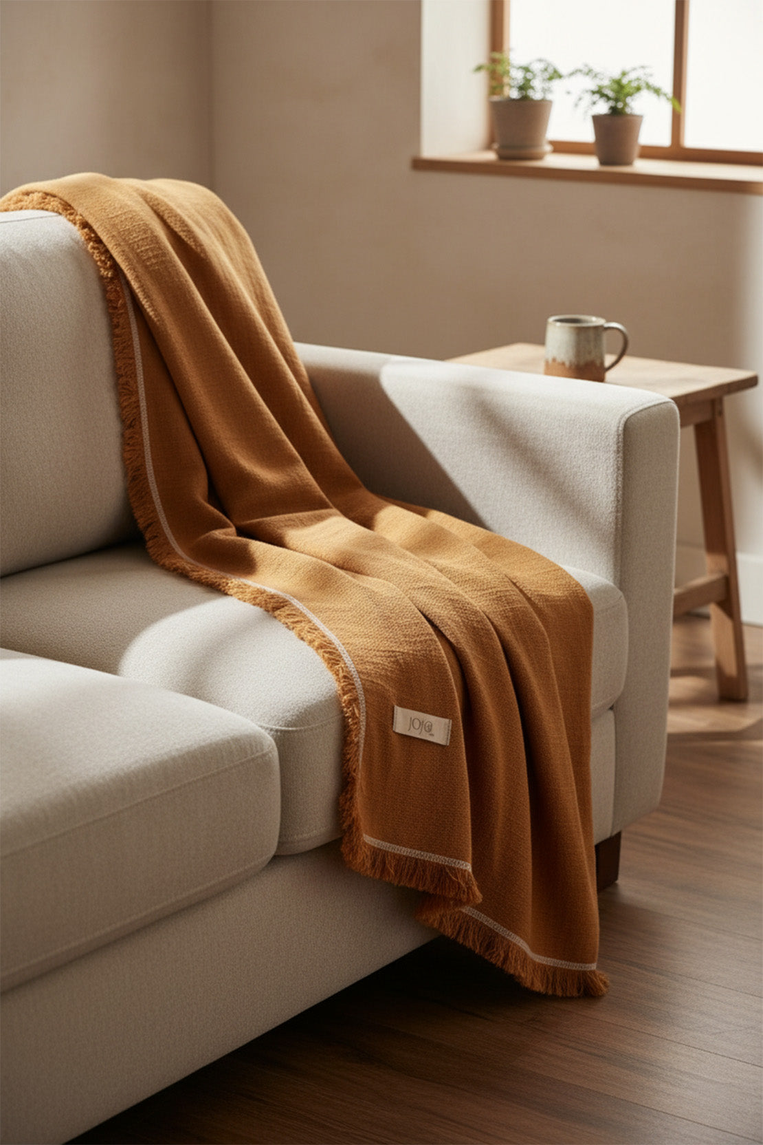 Odin Püsküllü Throw Koltuk Şalı Battaniyesi Jojomia Koltuk Şalı